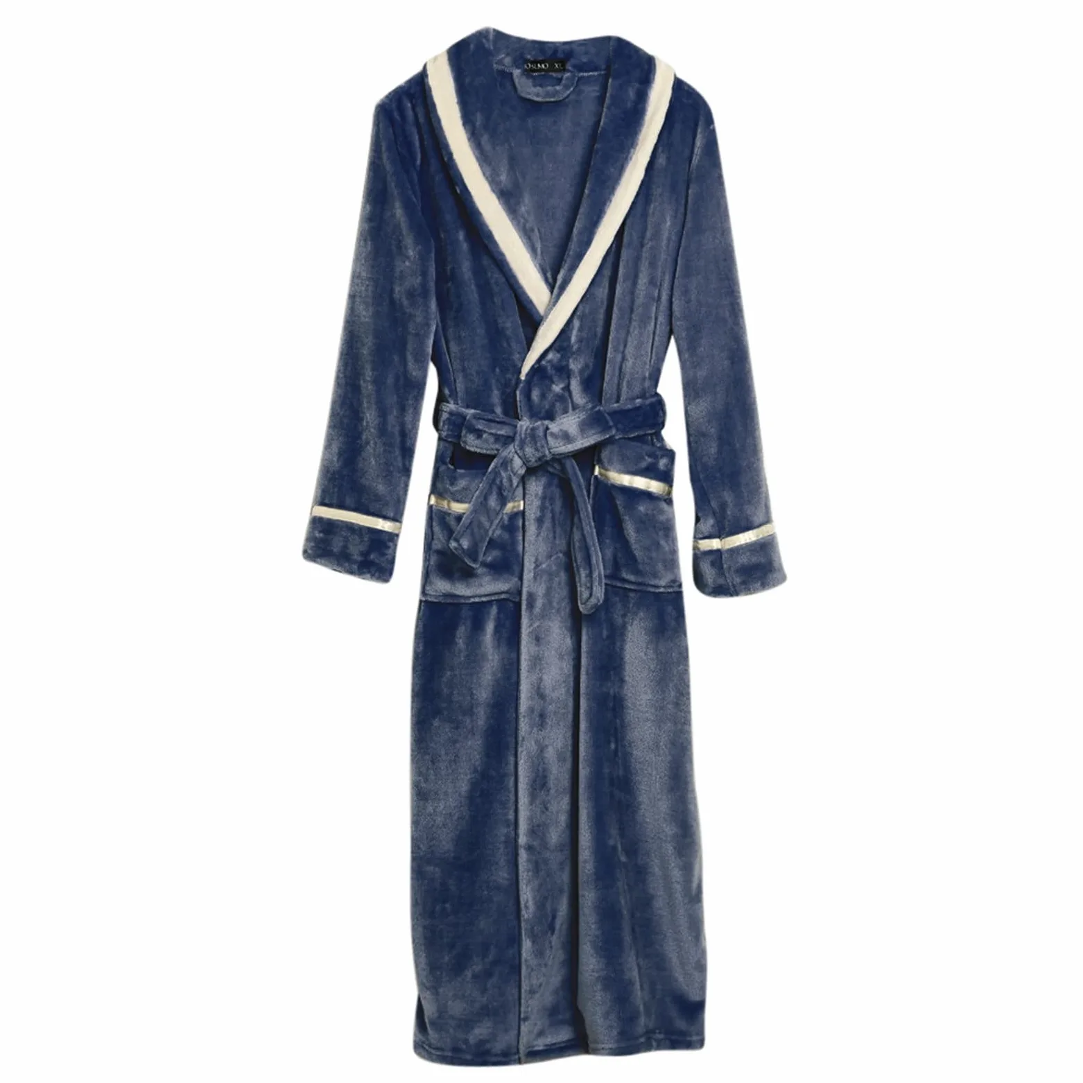 Albornoz de hombre de algodón, albornoz de mujer de microfibra, elegante, albornoz de microfibra para hombre y mujer, con bolsillos, capucha y cinturón, bata de noche larga muy suave para