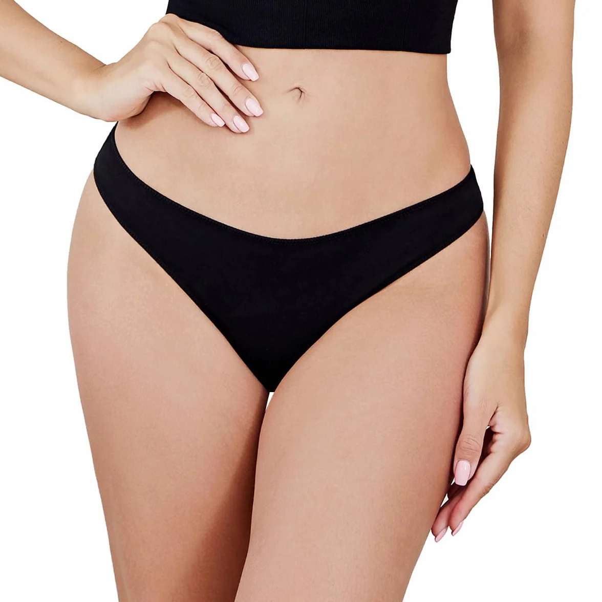 Channo Tangas de Algodón para Mujer, Lisos y Suaves con Acabado Fino Que No Marca