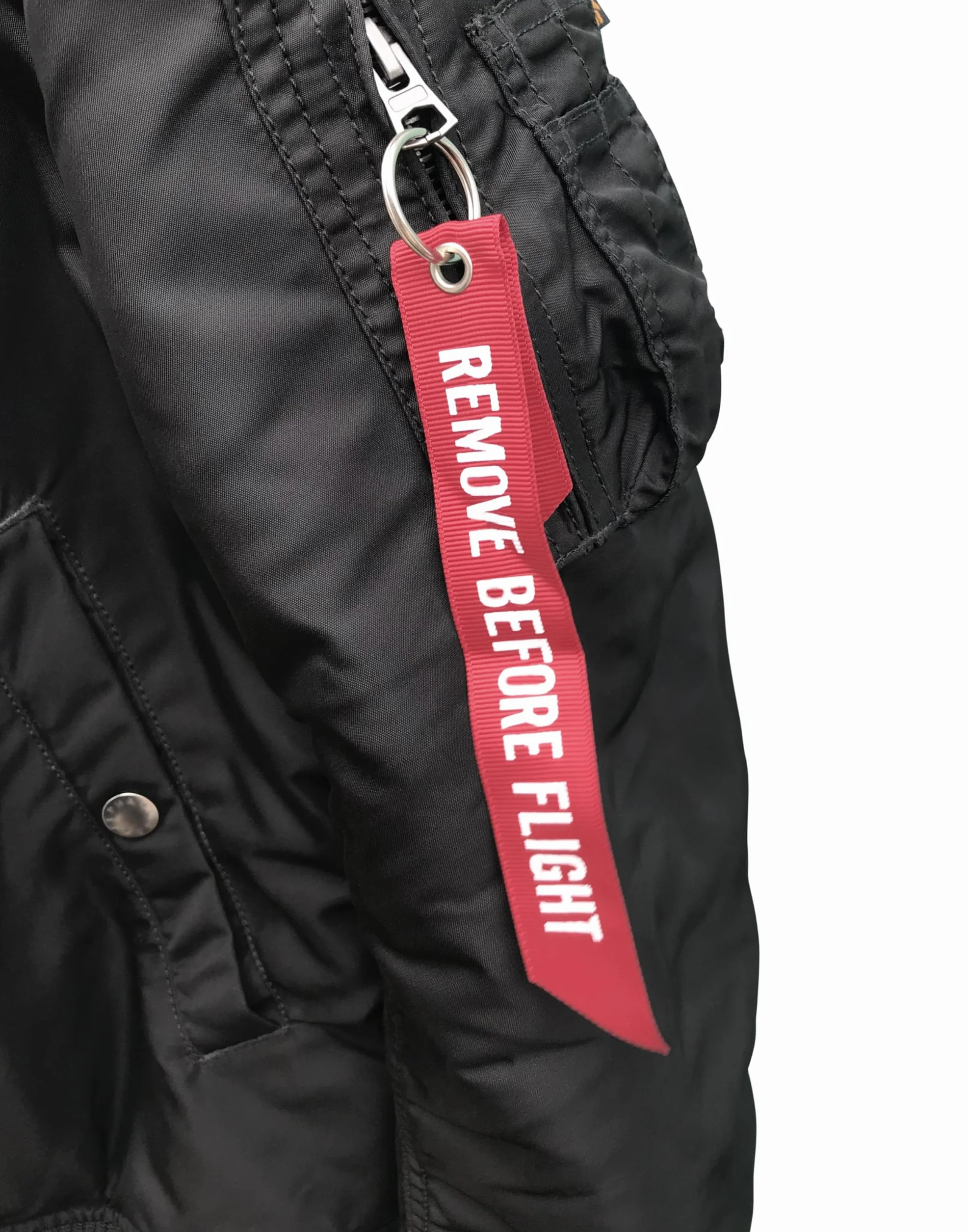 REMOVE BEFORE FLIGHT Llavero Tirador de cremallera 2X