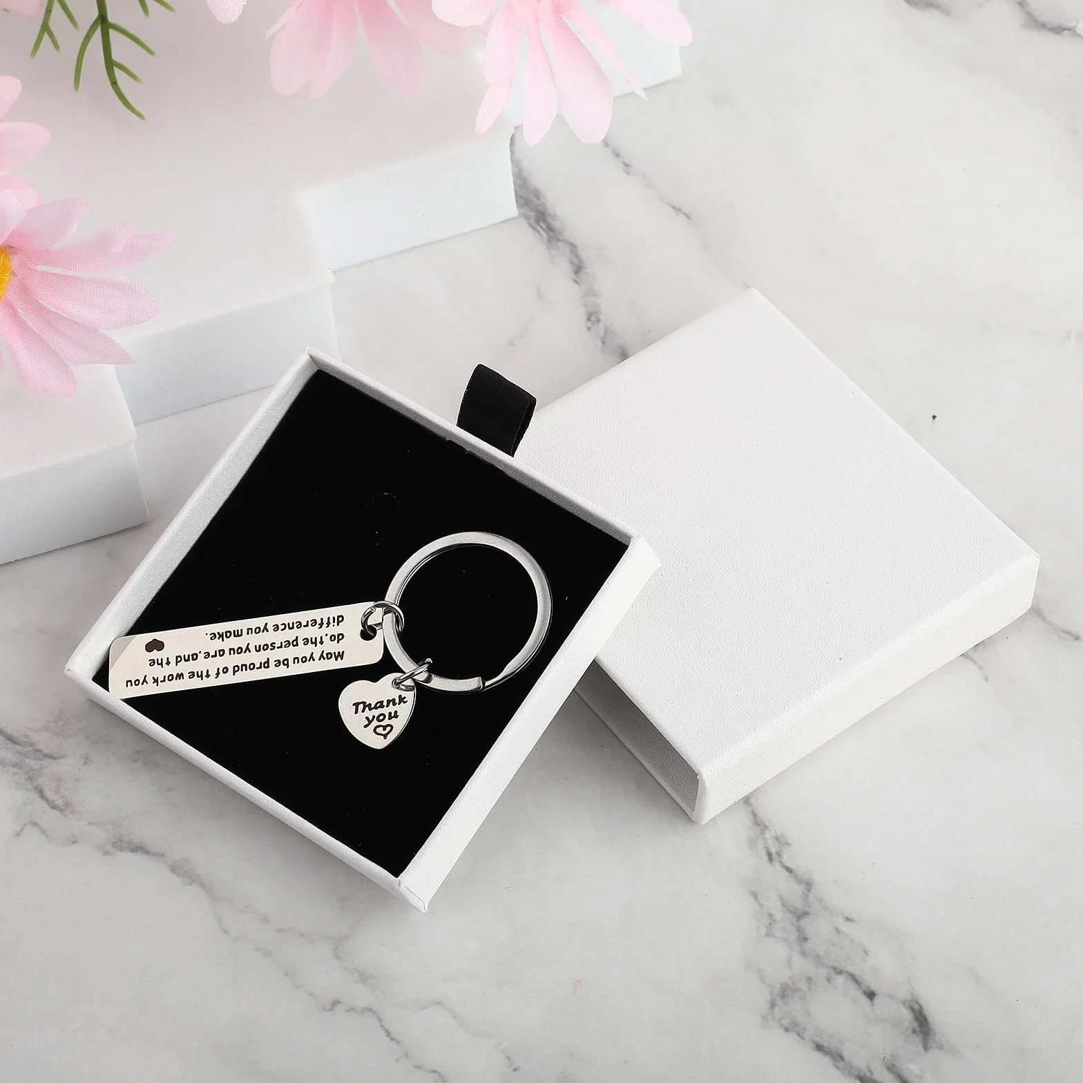 Caja de Regalo de Joyería Pequeña Blanca 2 Piezas Extraíble Cuadrada para Pulsera Collar