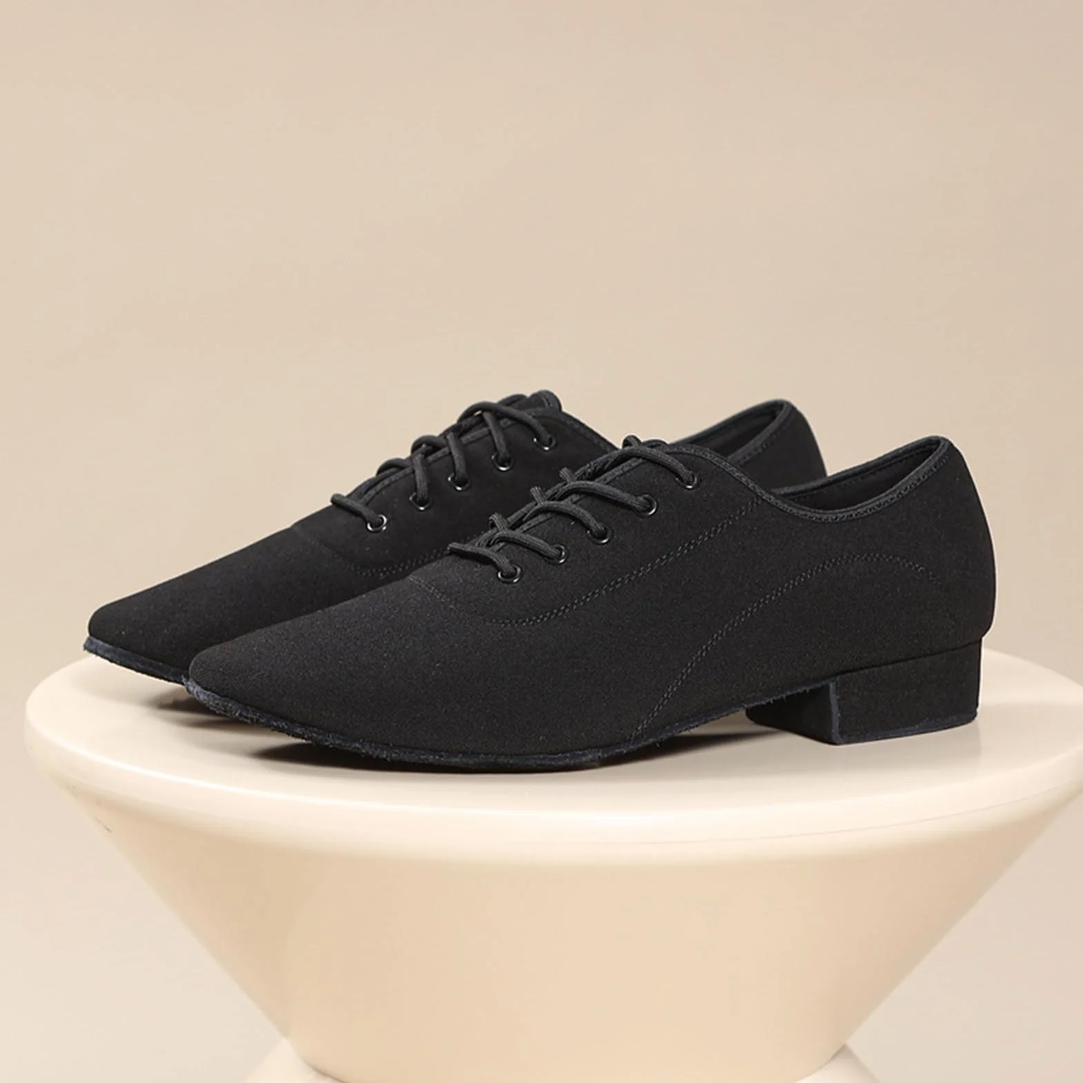 Zapatos de Baile de Salón para Hombre Suela de Cuero Latinos Modernos con Cordones Tacón Bajo