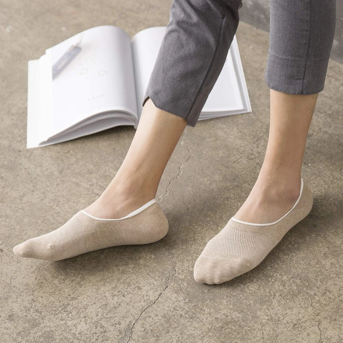 HeyUU 3 6 10 Pares Calcetines Algodón Deporte Invisible Silicona Antideslizantes