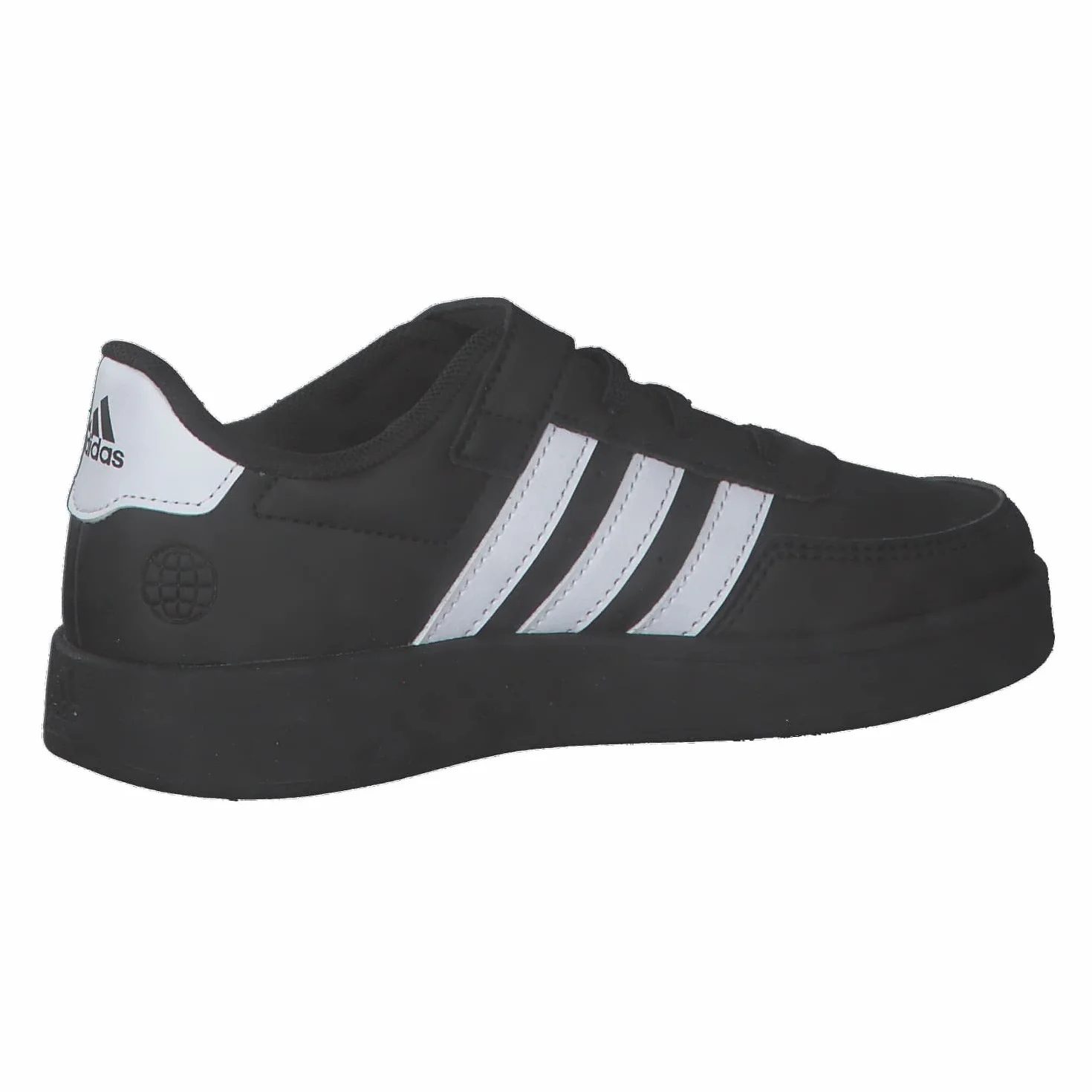 adidas Breaknet Lifestyle Court Elastic Lace Top Strap Shoes, Core Black/Cloud White, 33 EU