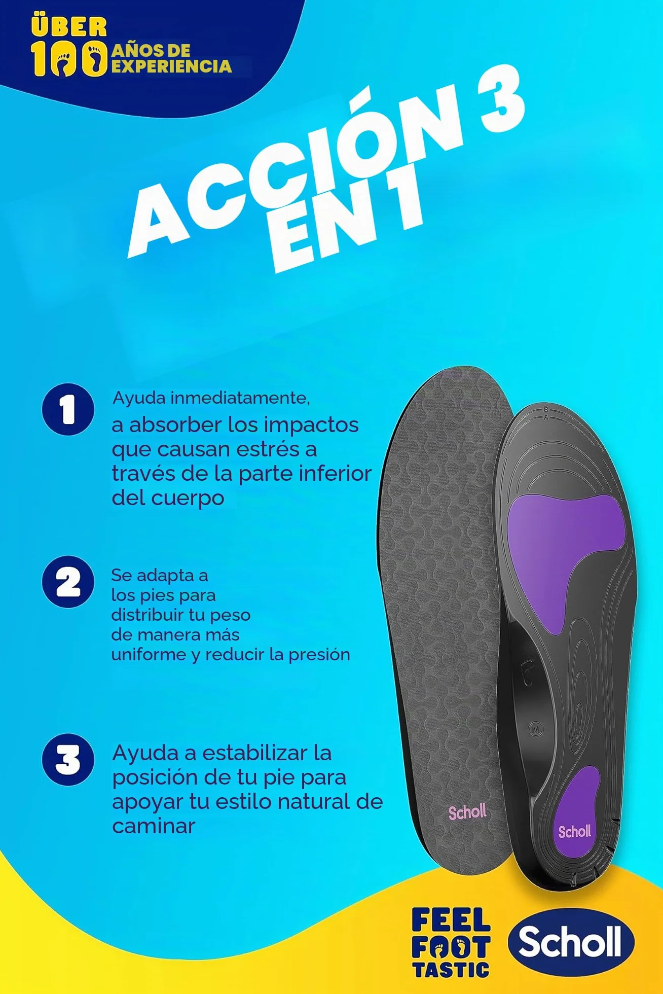 Scholl Plantillas ortopédicas fascitis plantar 1 par talla S 37-39,5