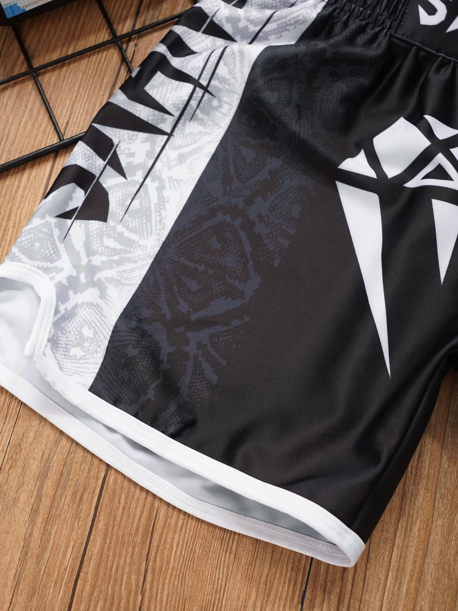Pantalones cortos de boxeo Muay Thai para niños con cintura elástica