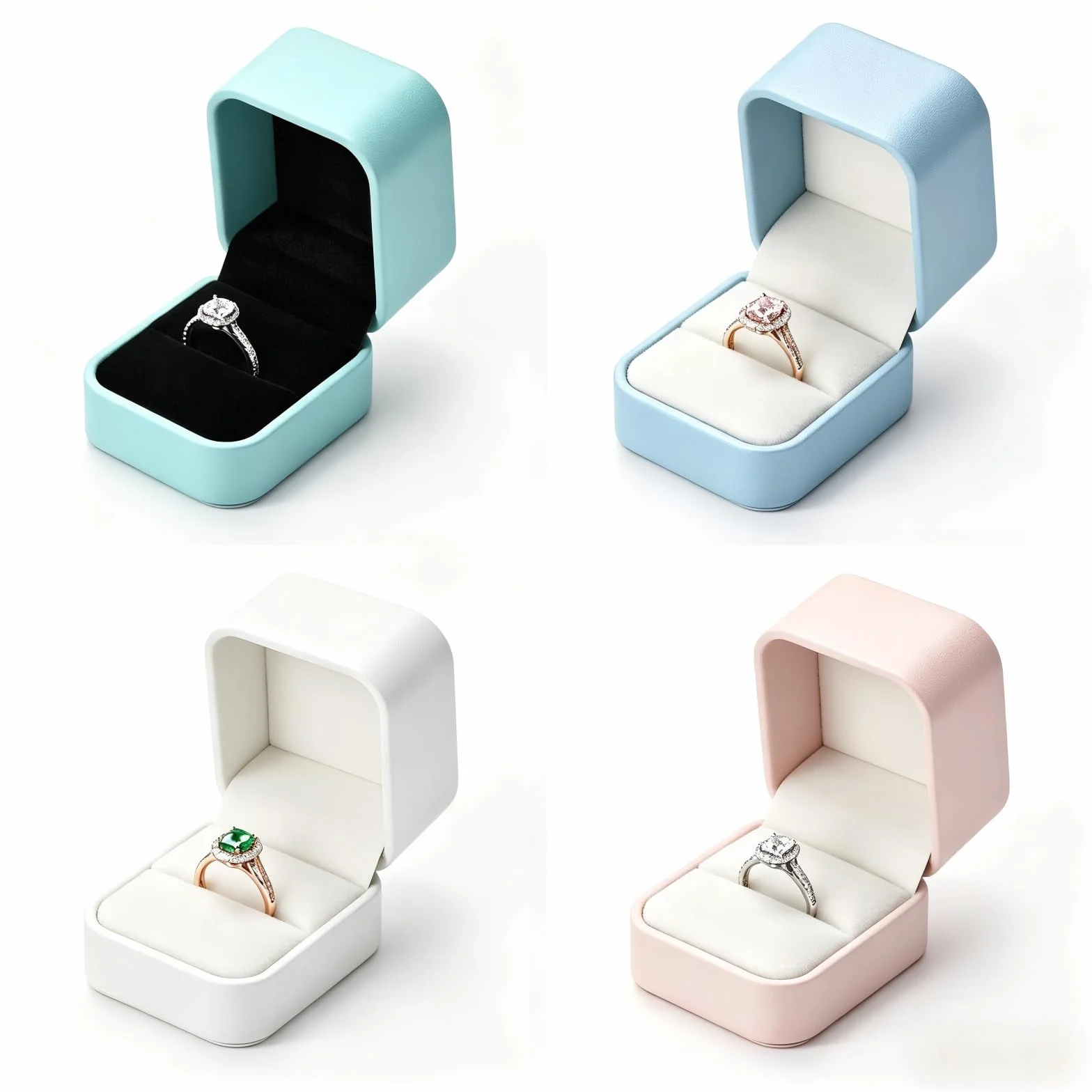Caja para anillos de regalo San Valentín Rosa