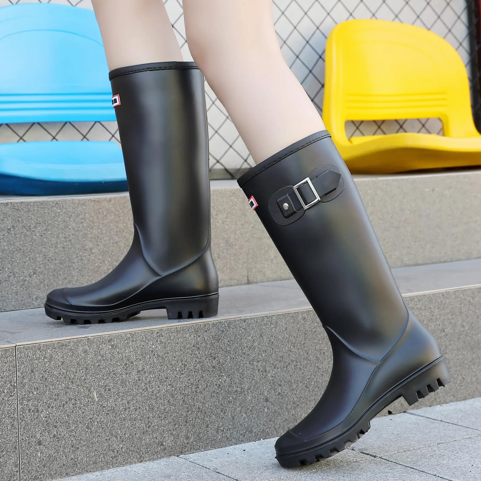 Botas de Agua Mujer Caucho PVC Zapatos de Trabajo