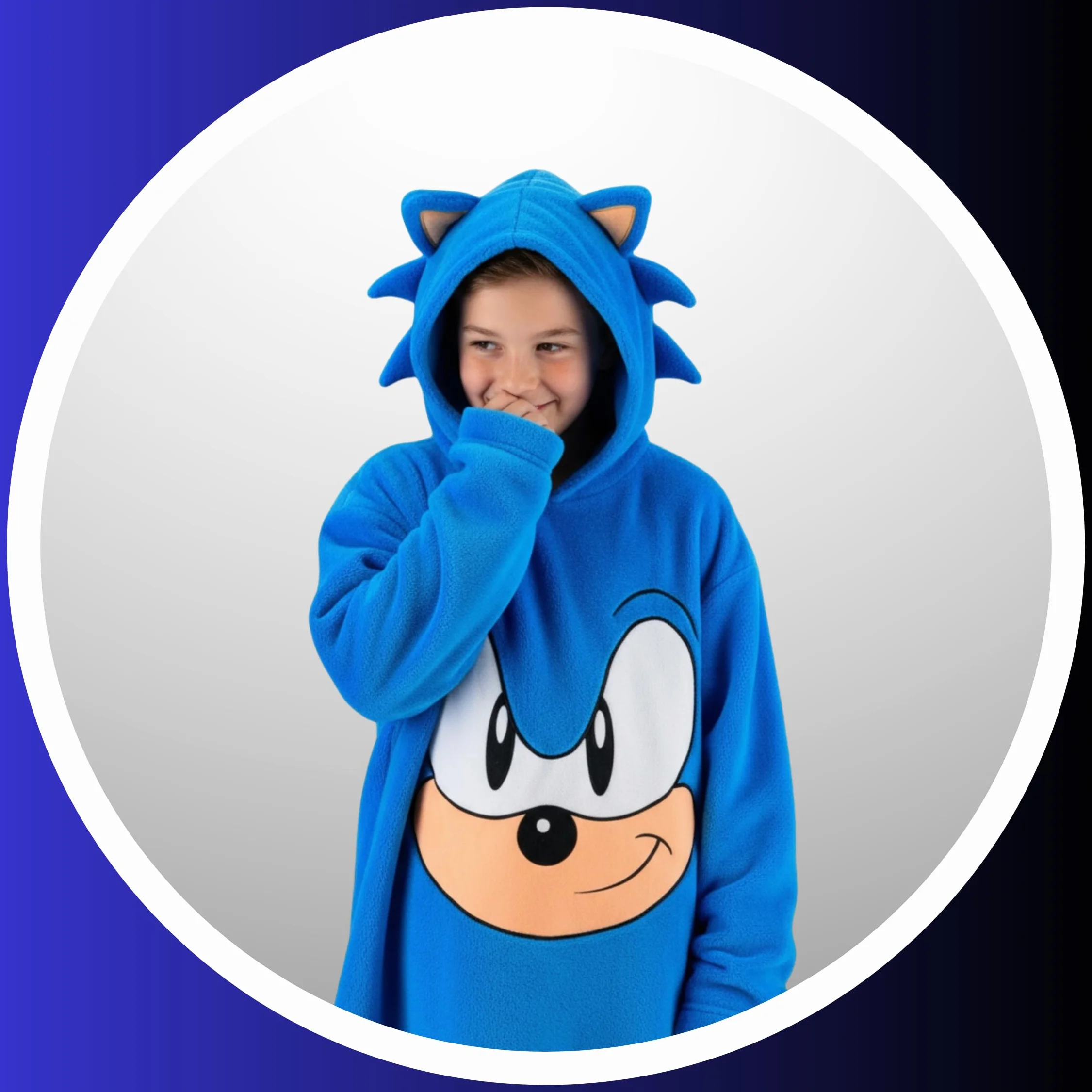 Sonic The Hedgehog Sudadera Manta con Capucha Diseño 3D Tallas 3-8 Años
