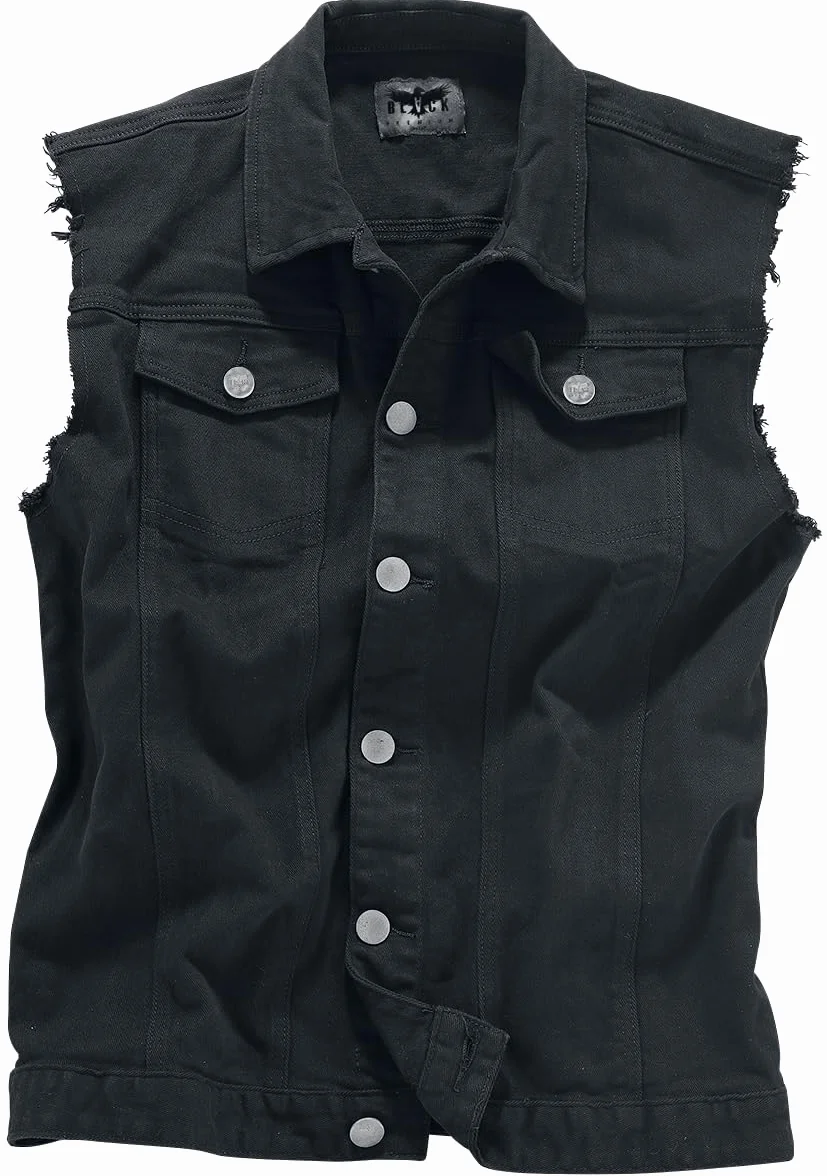 EMP Hombre Chaleco vaquero negro