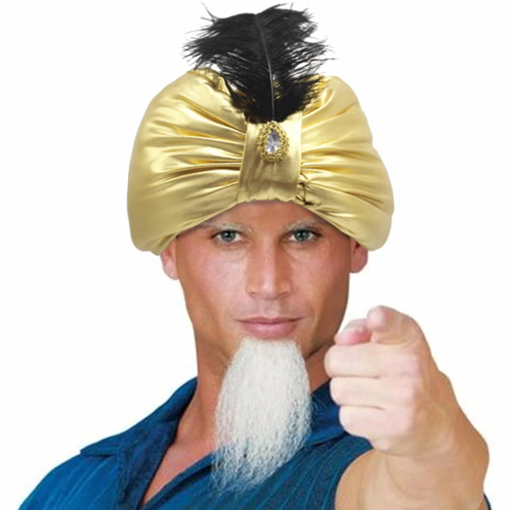Turbante para Hombres y Mujeres, Envoltura de la Cabeza de satén Plisado del sultán Indio, Envoltura de la Cabeza del Turbante para Mujeres y Turbante para el Disfraces y la Fiesta.