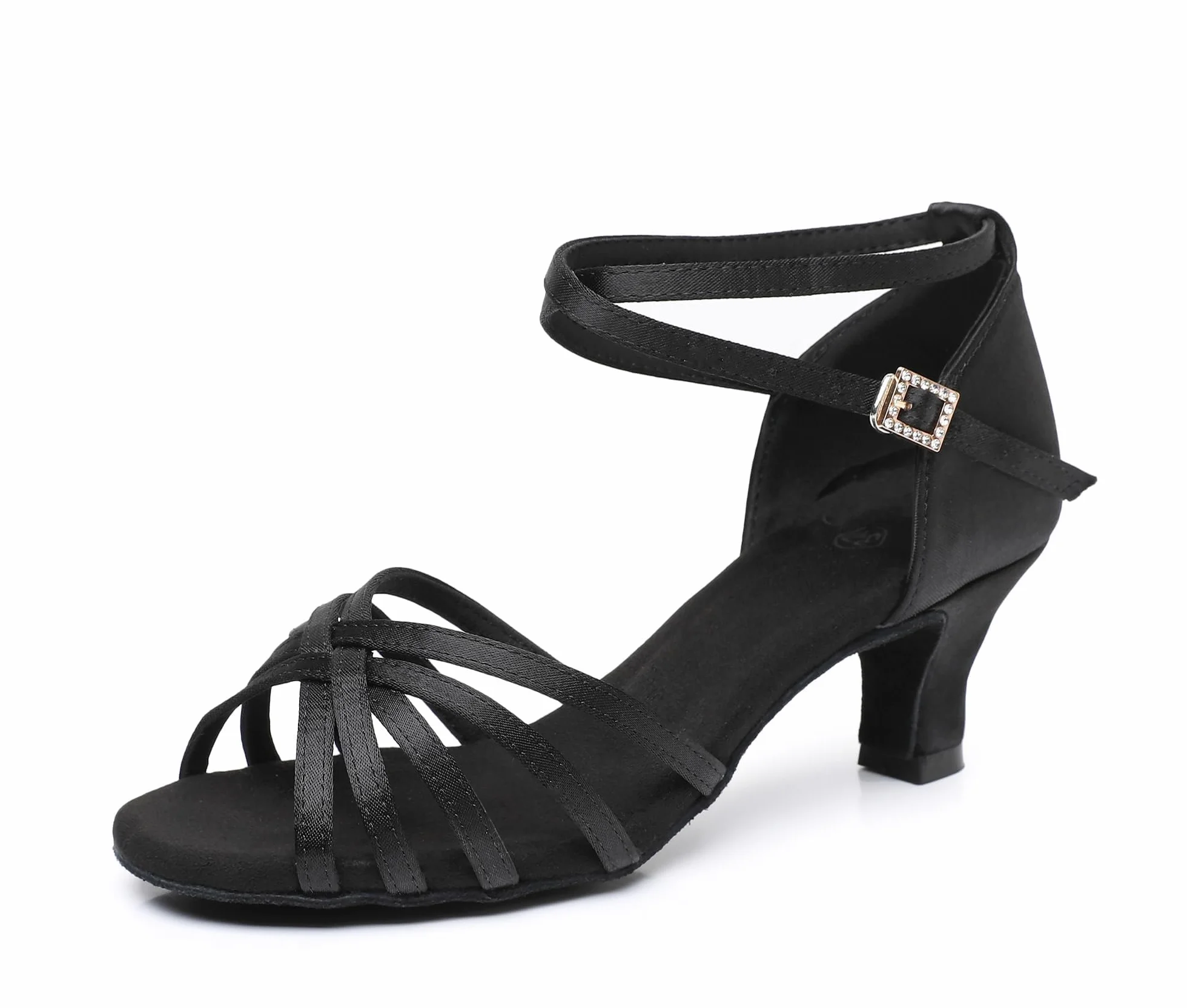 Rosefinch Zapatos de Danza Latina Mujer Negro Profesionales Baile Salón Fiesta Salsa Práctica Rendimiento