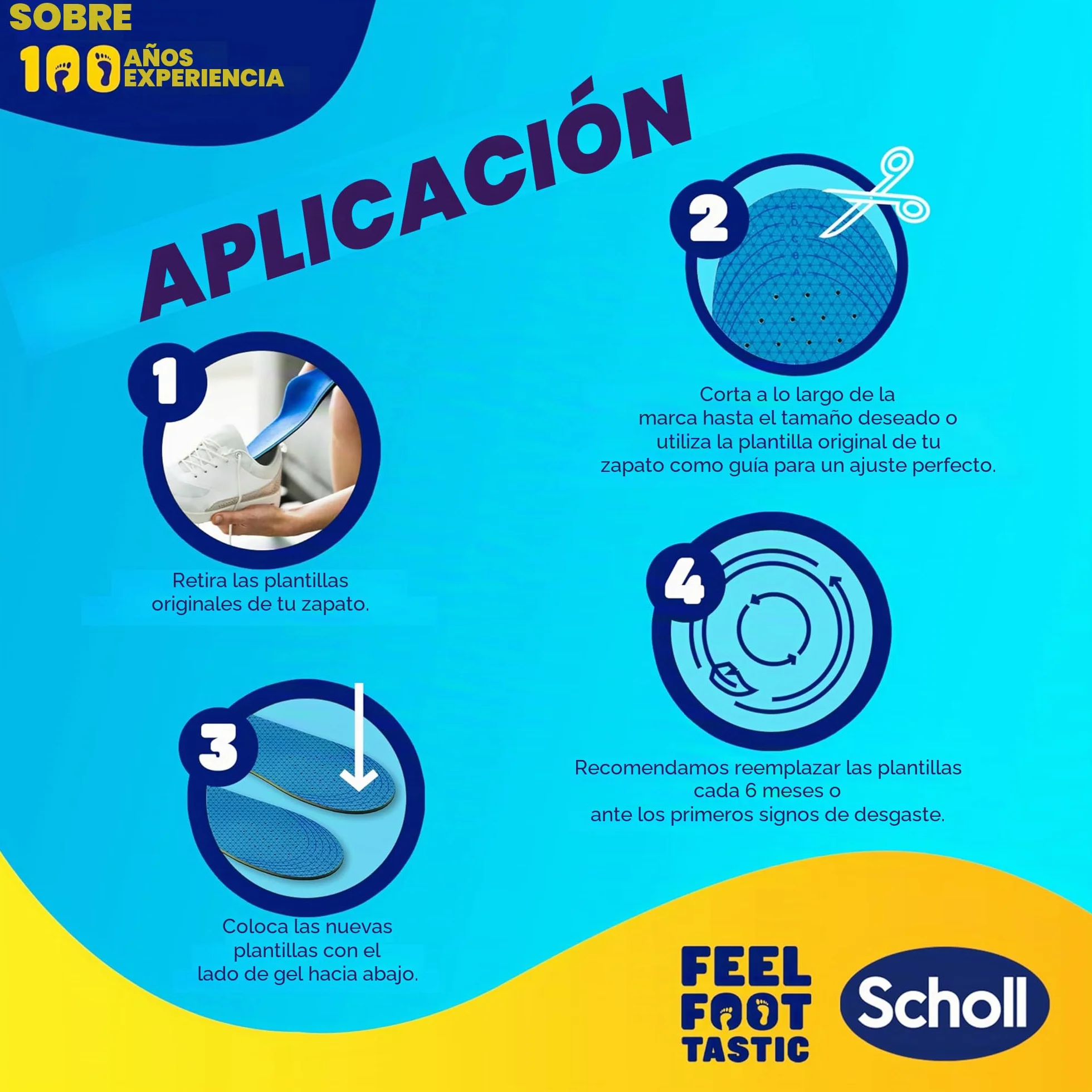 Scholl GelActiv Plantillas Everyday para hombres, talla 40, amortiguación de espuma viscoelástica y tecnología GelWave