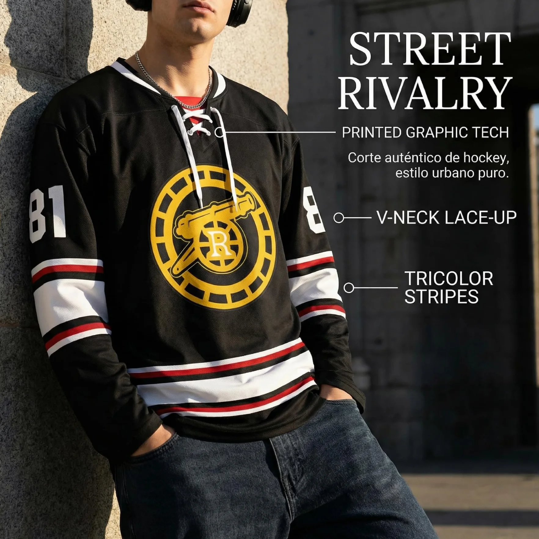 Sudadera de Hockey Heated Rivalry Rozanov 81 Hollander 24 Jersey Cuello Cordones Manga Larga Unisex Streetwear