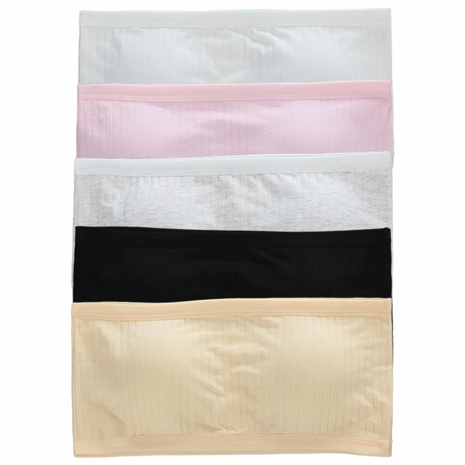 Sujetadores sin Tirantes para niñas 10-12 años 5 pcs Algodón Suave Cómodo Top Corto Elástico