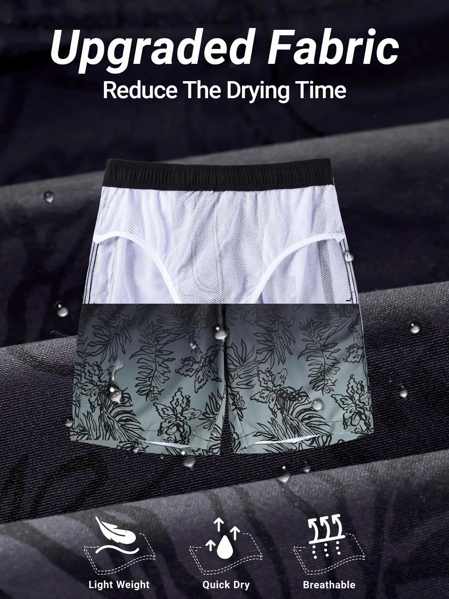 Arcweg Shorts de Baño Largos para Hombre - Secado Rápido, Múltiples Bolsillos, Playa, Natación y Surf