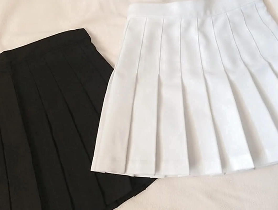 DRESHOW Mujer Elástica Plisada Minifalda Corto Falda