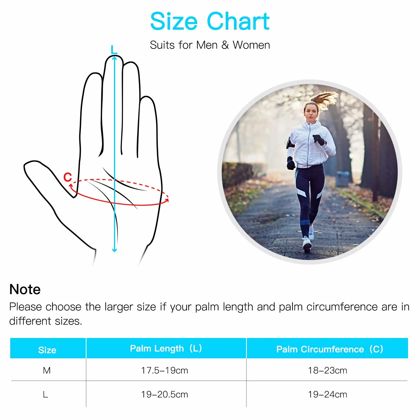 Unigear Guantes Running con Pantalla Táctil - Primera Capa para Actividades al Aire Libre, Senderismo