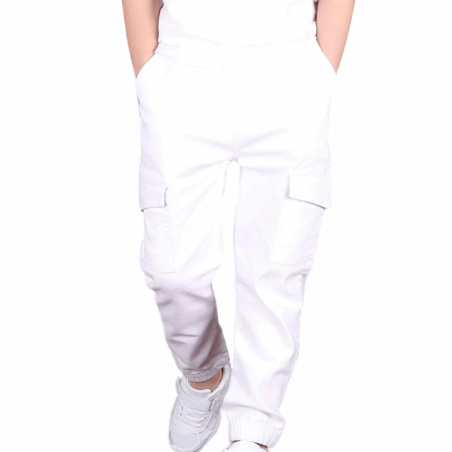 Pantalones cargo para niños con cintura elástica