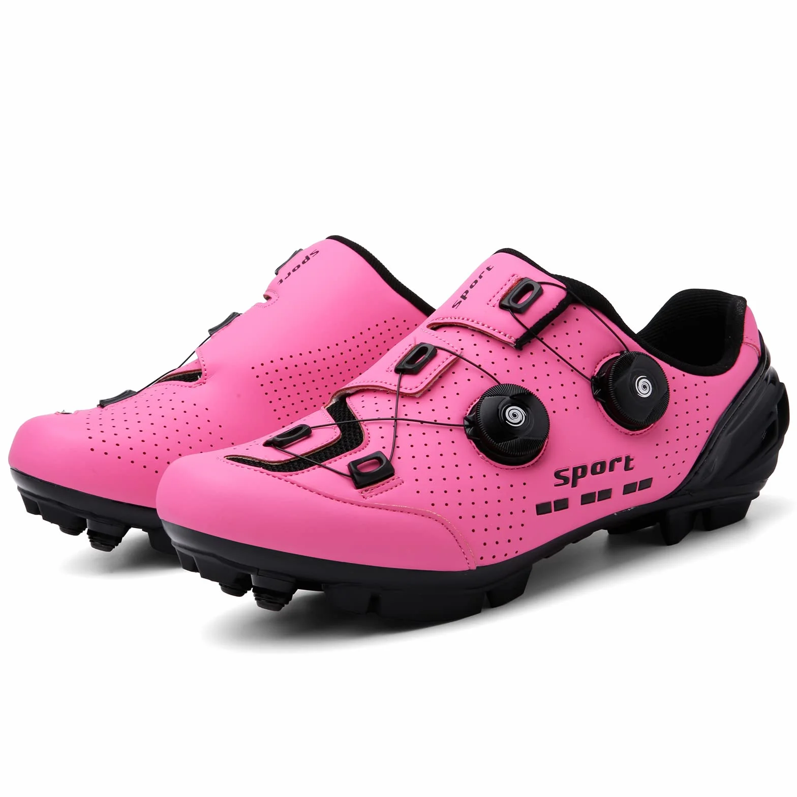 Zapatillas de Ciclismo Mujer Bicicleta Montaña Carretera Compatibles Calas Giratorias Cerradas Ligeras
