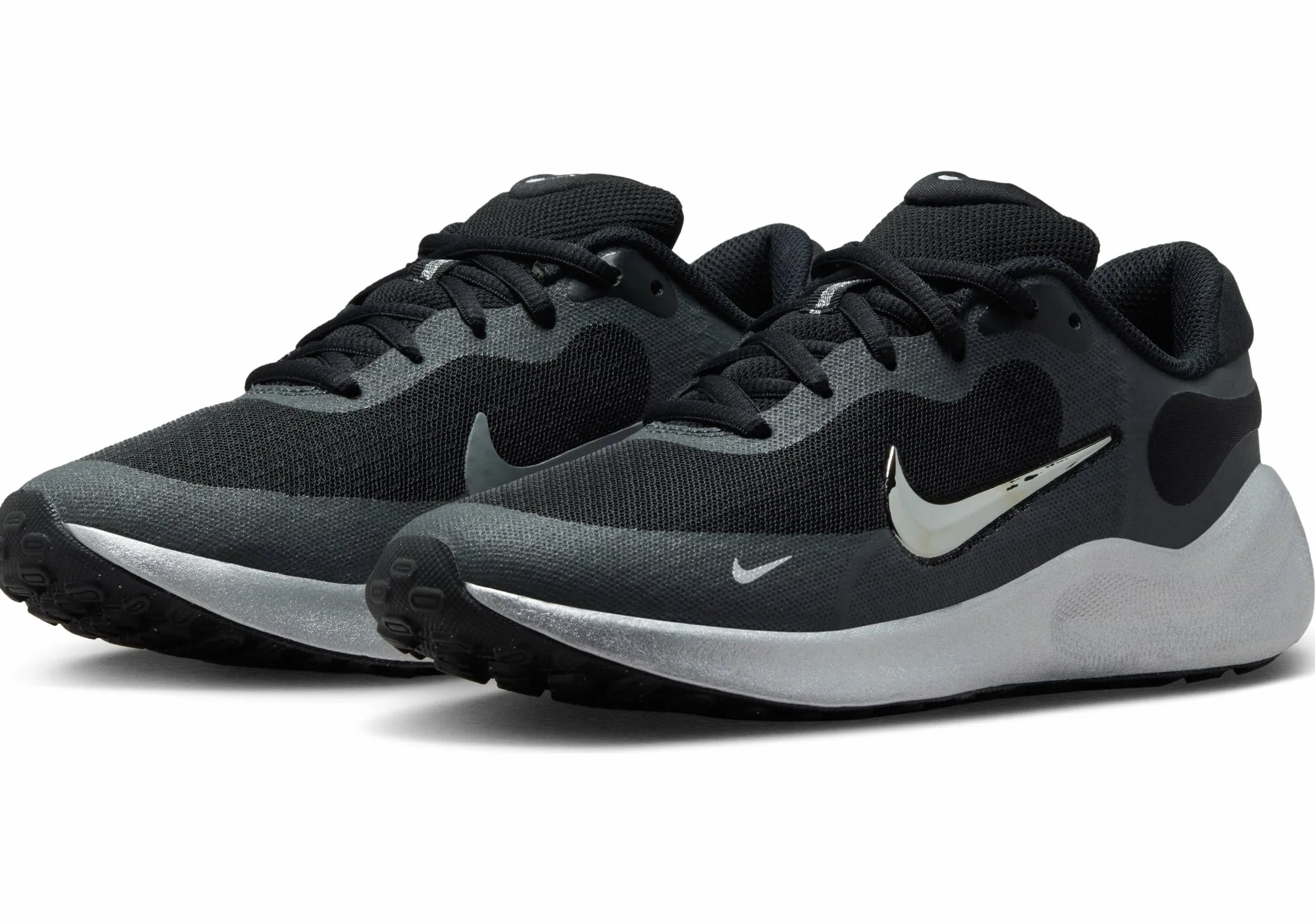 Nike Revolution 7 Se GS Zapatillas Carrera Montaña Black Metallic Silver Anthracite 37.5 EU