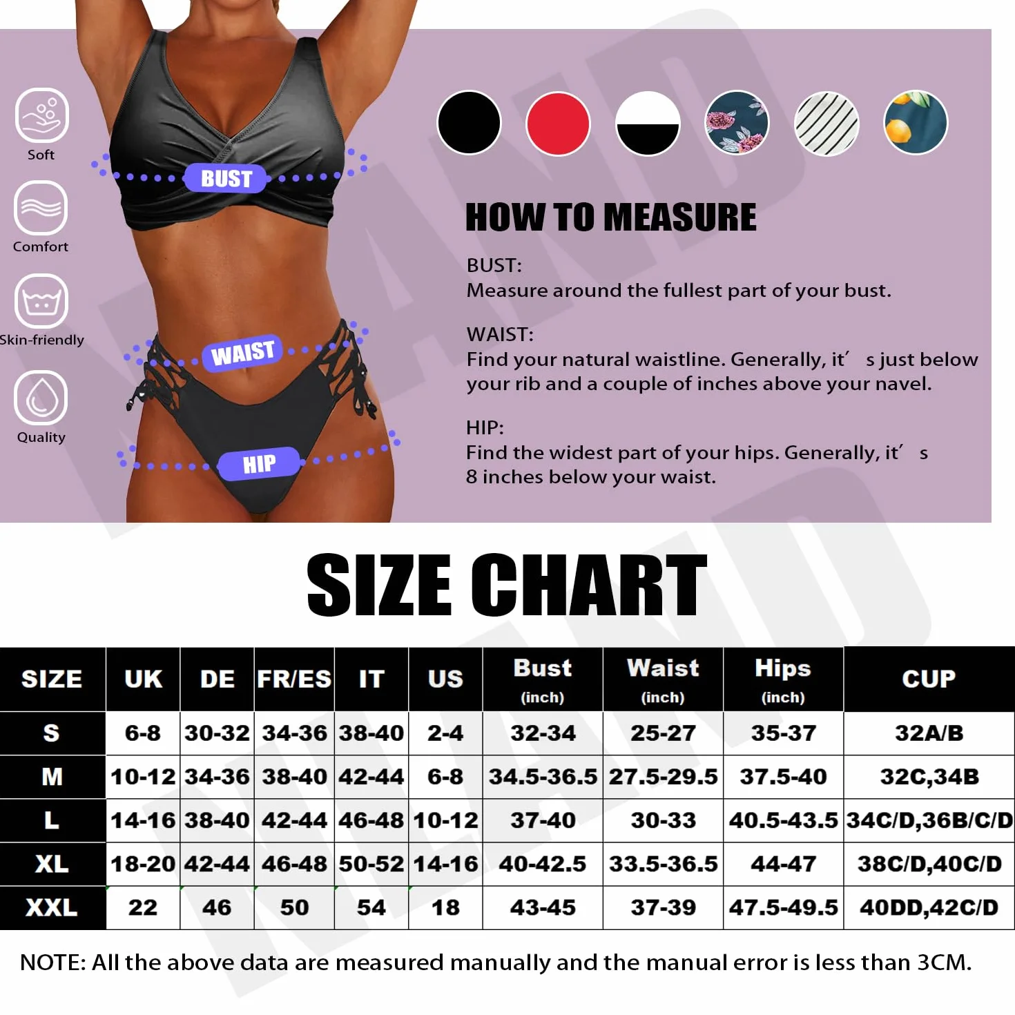 Bikini Mujer Traje de Baño Dos Piezas Push Up Cuello en V Brasileño Estampado Floral Cintura Baja