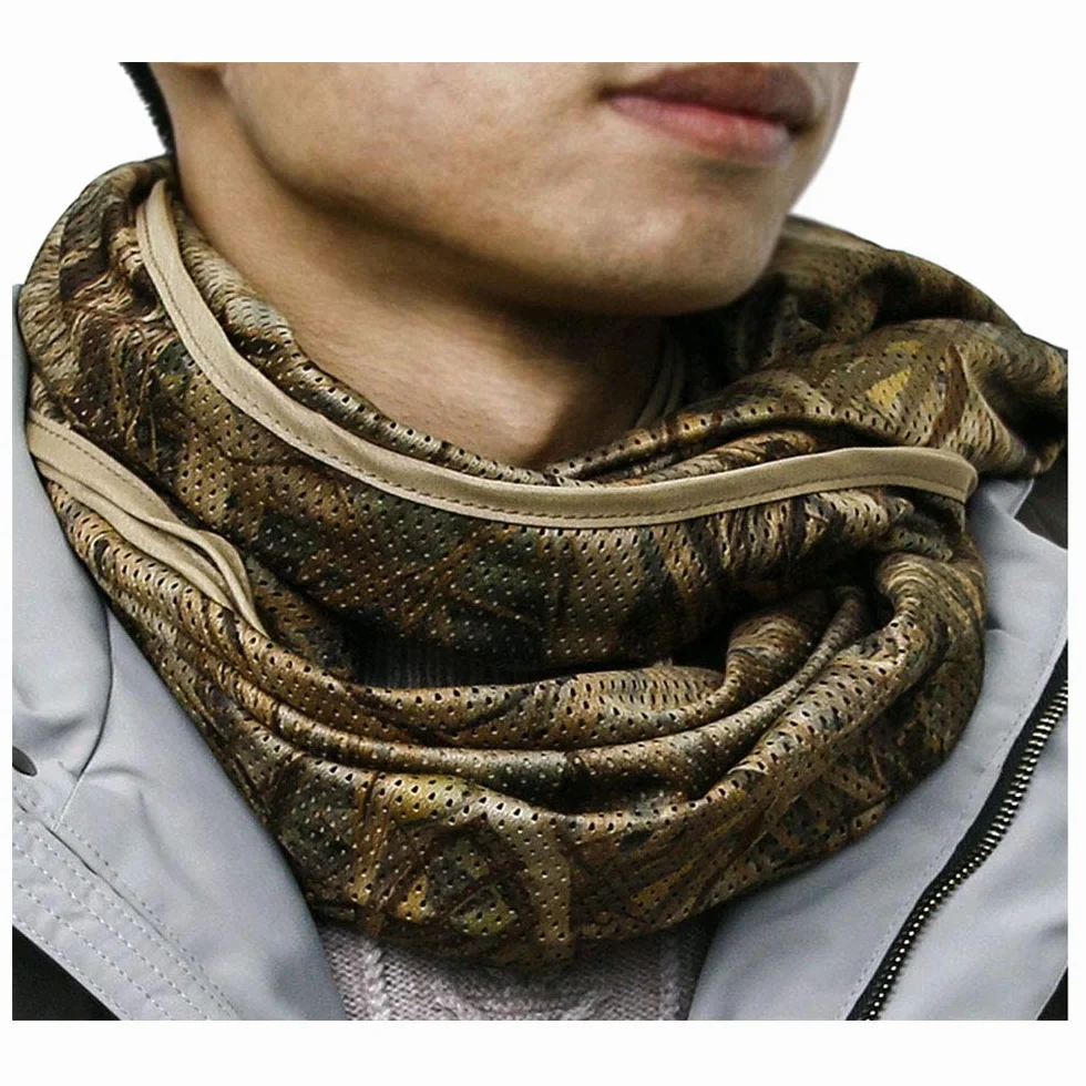 Namvo Pañuelo táctico de Secado rápido para la Cabeza con Red de Malla de Camuflaje Protección contra la Arena a Prueba de Viento para Deportes al Aire Libre Caza en el Desierto Ciclismo (Multicam)