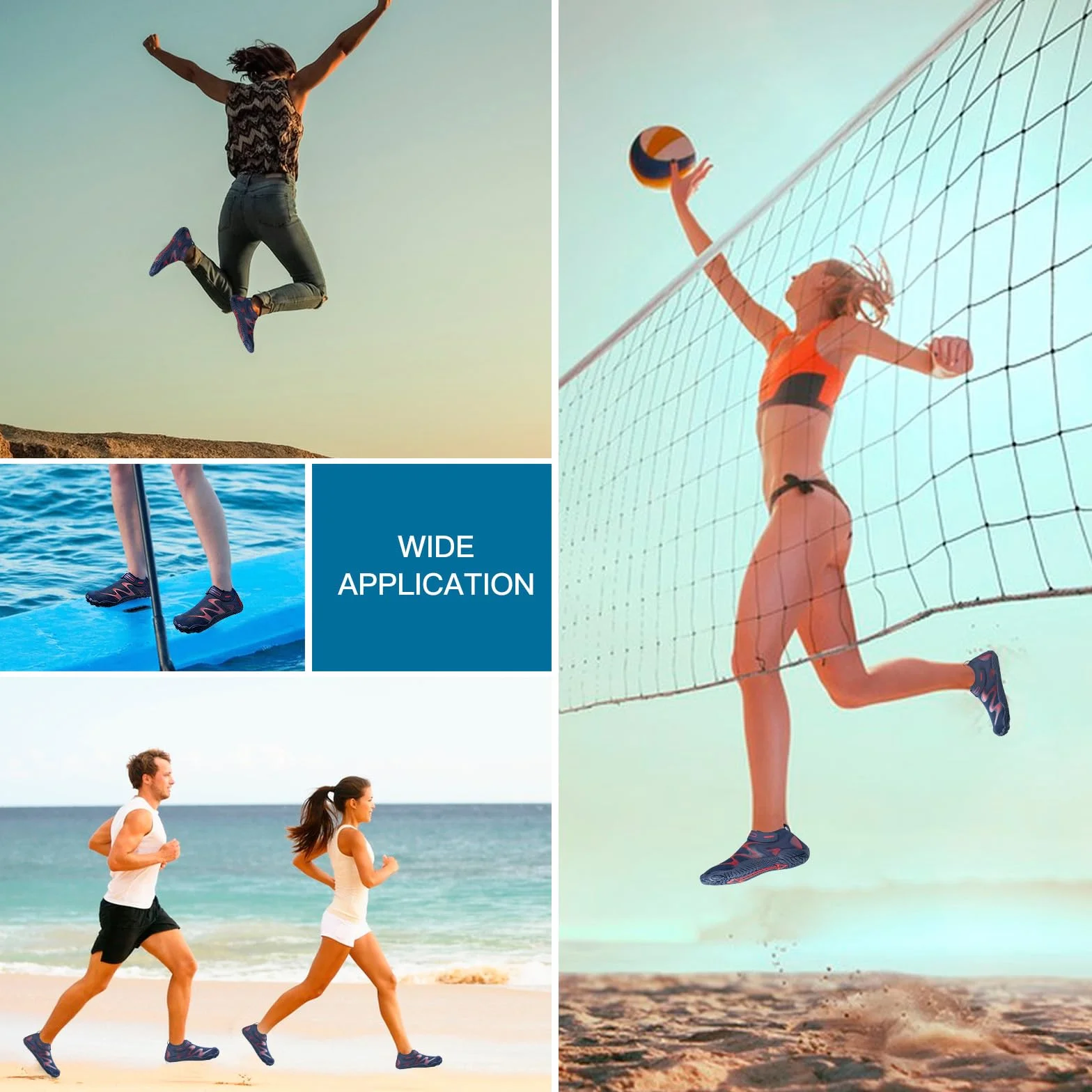 Zapatos Acuáticos para Mujeres, Zapatos de Surf de Playa Descalzos, Calcetines de Yoga de Secado Rápido