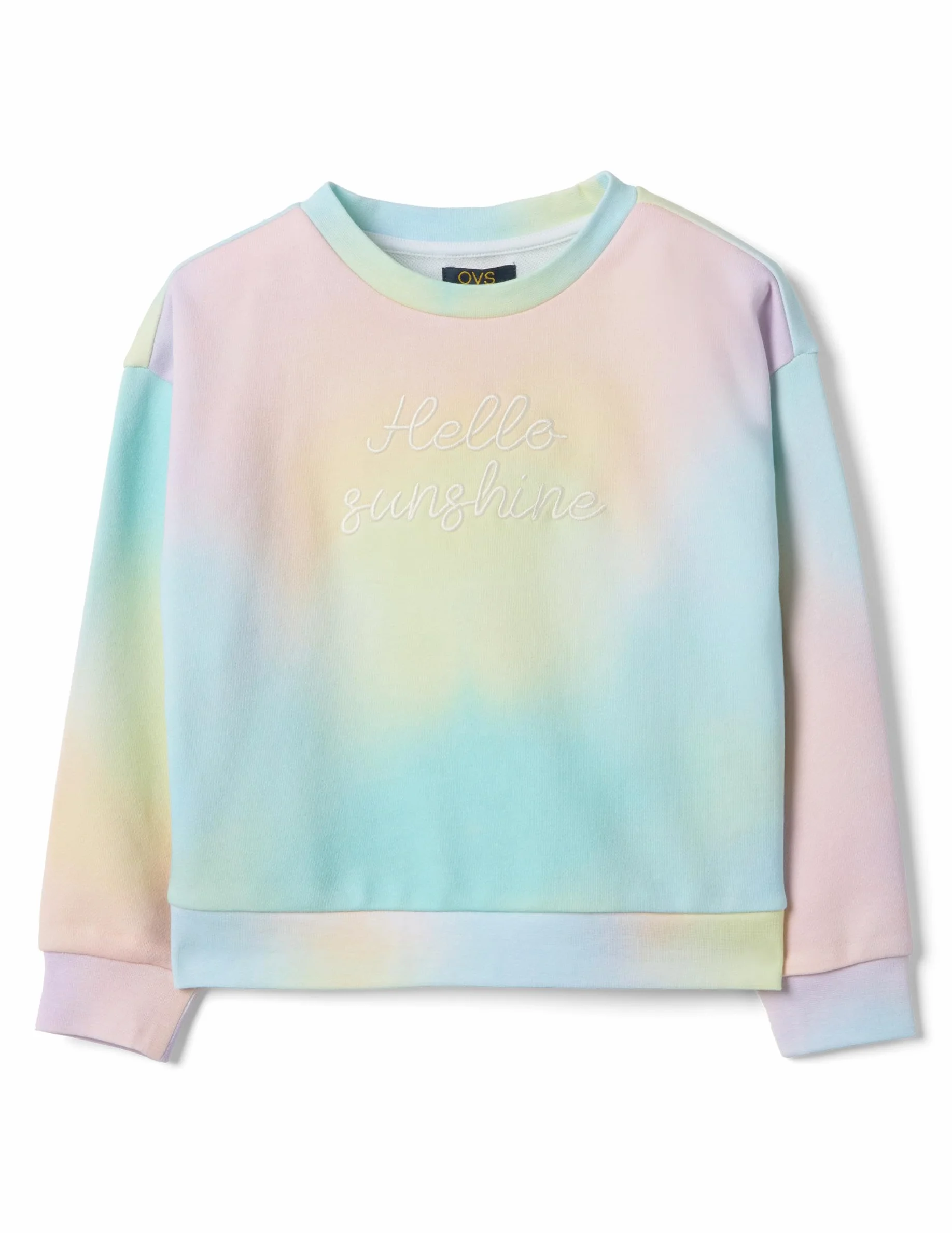 OVS Kids Sudadera Multicolor de niña Mezcla de algodón Ajuste Regular