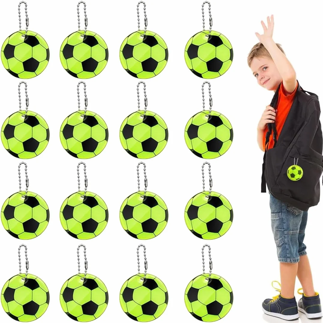 Reflector Colgante de Seguridad 30 Piezas, Colgante de Fútbol Reflectante
