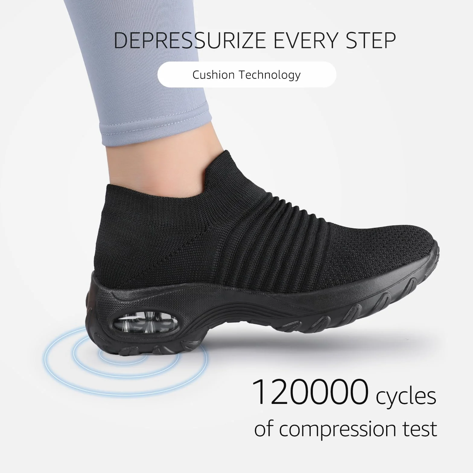 HKR Zapatillas deportivas para mujer con espuma viscoelástica para caminar
