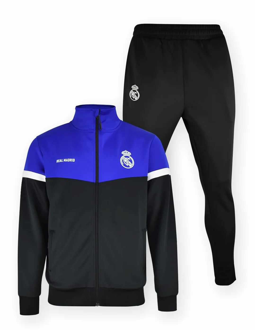 Real Madrid Chándal Azul Imperial Nº28 Unisex Niño - Producto con Licencia - 100% Poliéster - Talla 10 Años