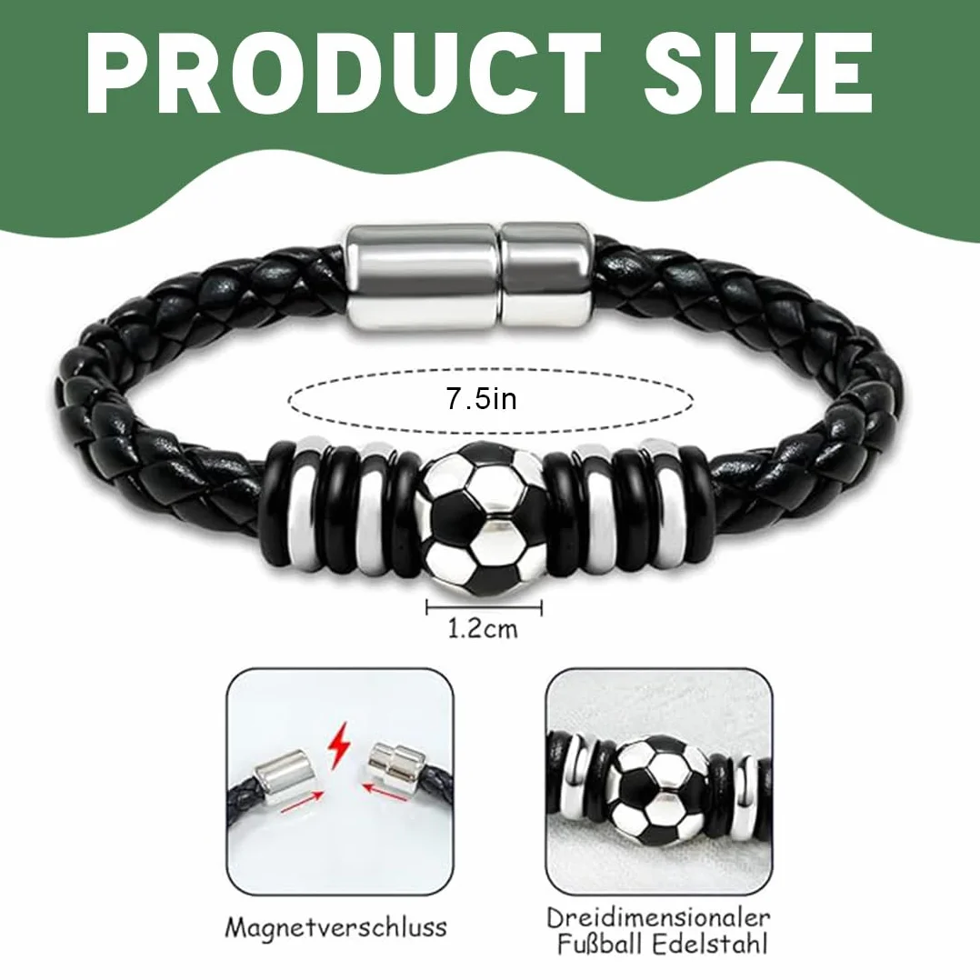 Pulsera de fútbol DWFEYOI para niño, regalo de cumpleaños Navidad 8-14 años