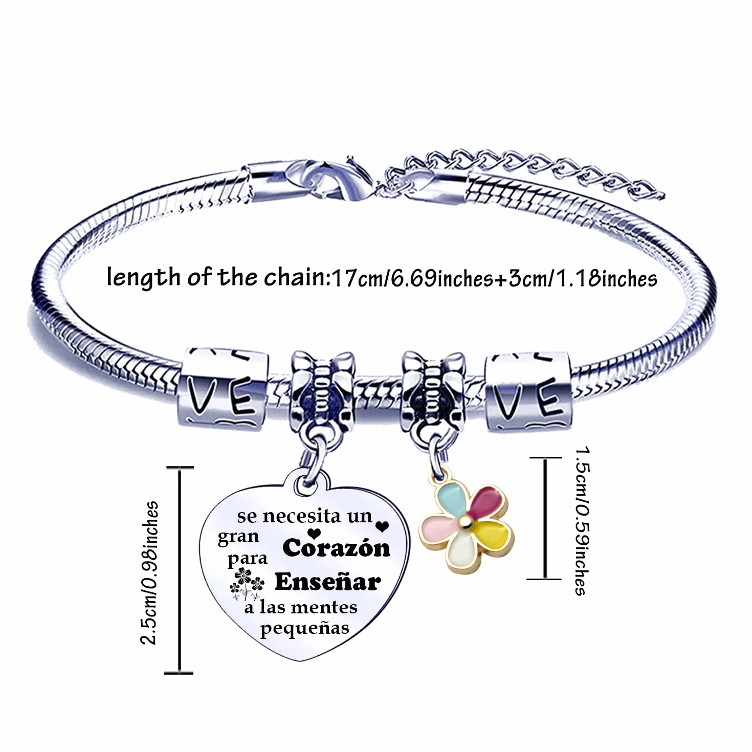 Pulsera Maestro Profesora Regalo Graduación Cumpleaños