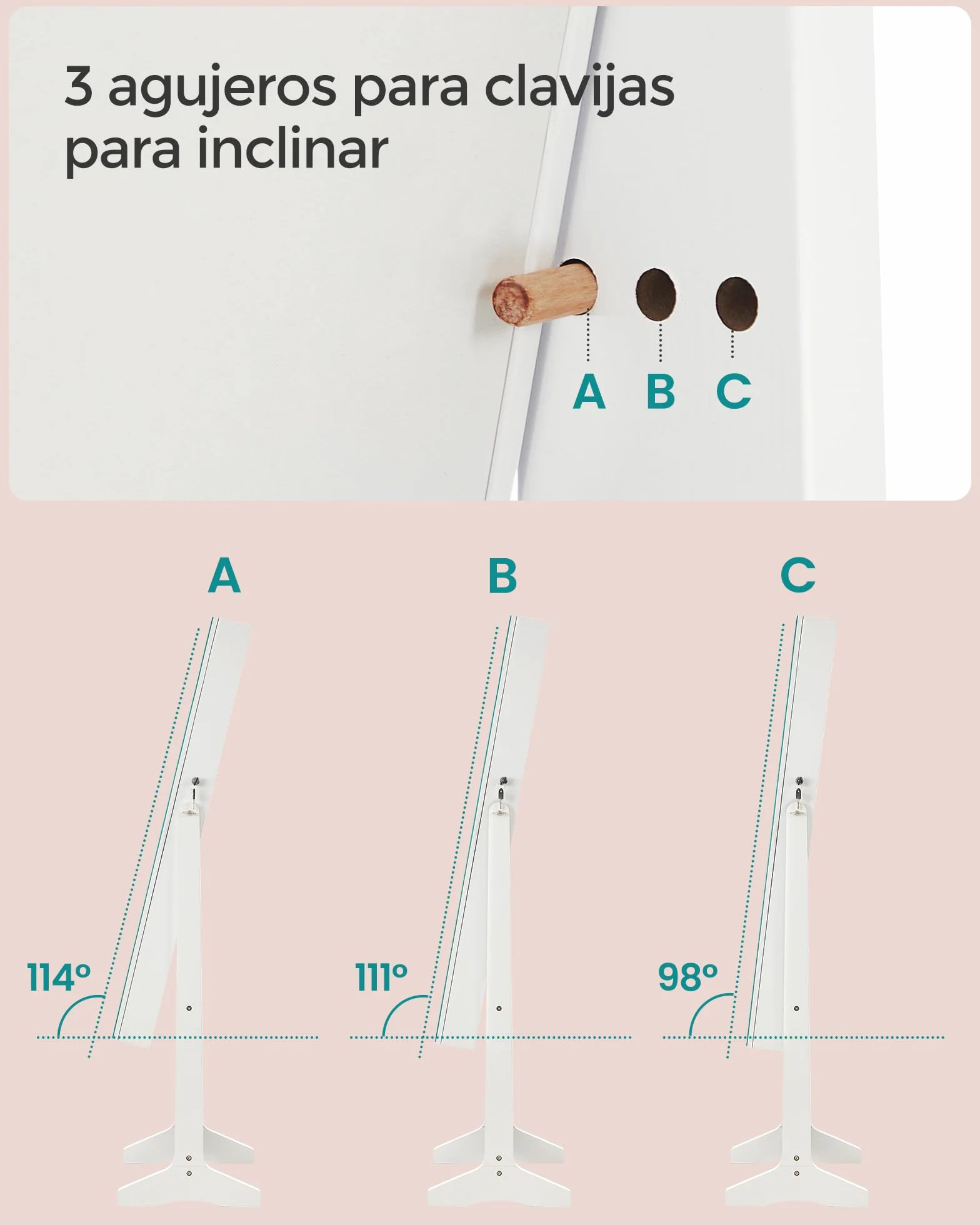SONGMICS Armario Joyero con Espejo, Luces LED, 2 Cajones, Blanco Nube JJC023W01