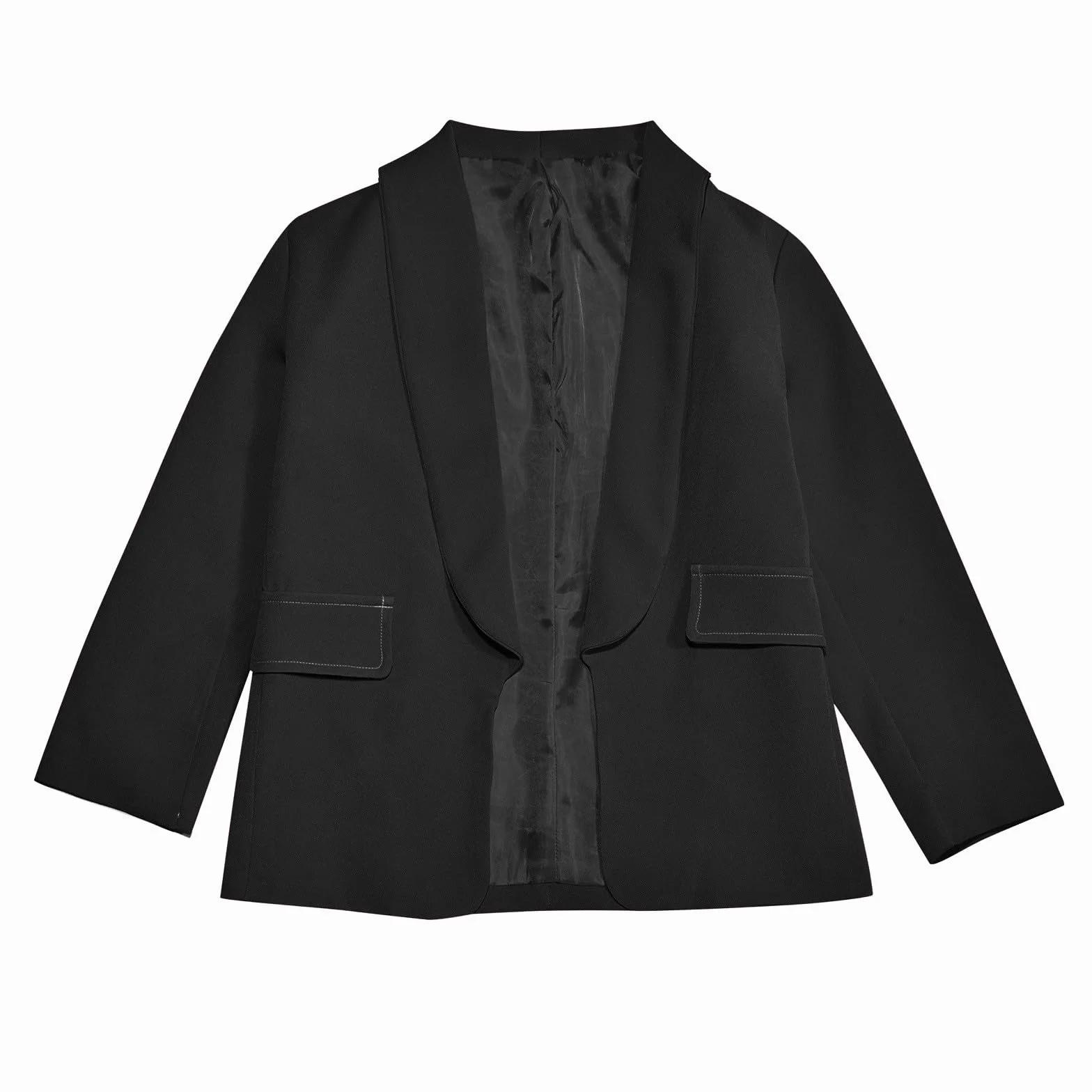 Blazers para niñas traje de solapa color sólido frente abierto chaqueta manga larga botones casual trajes de fiesta