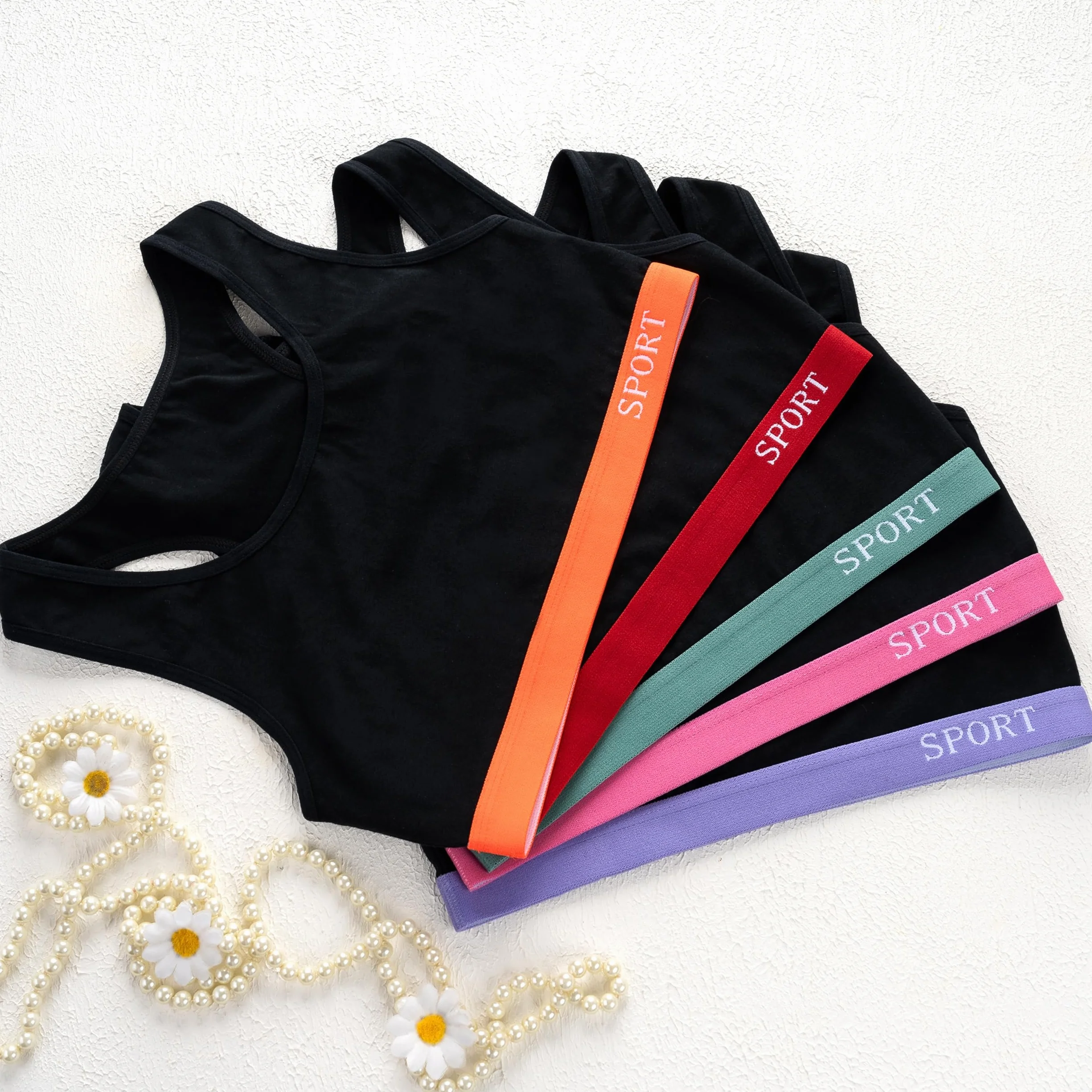 LOREZA Sujetador Bustier para Niñas Ropa Interior Camiseta de Tirantes Algodón 8 a 15 años