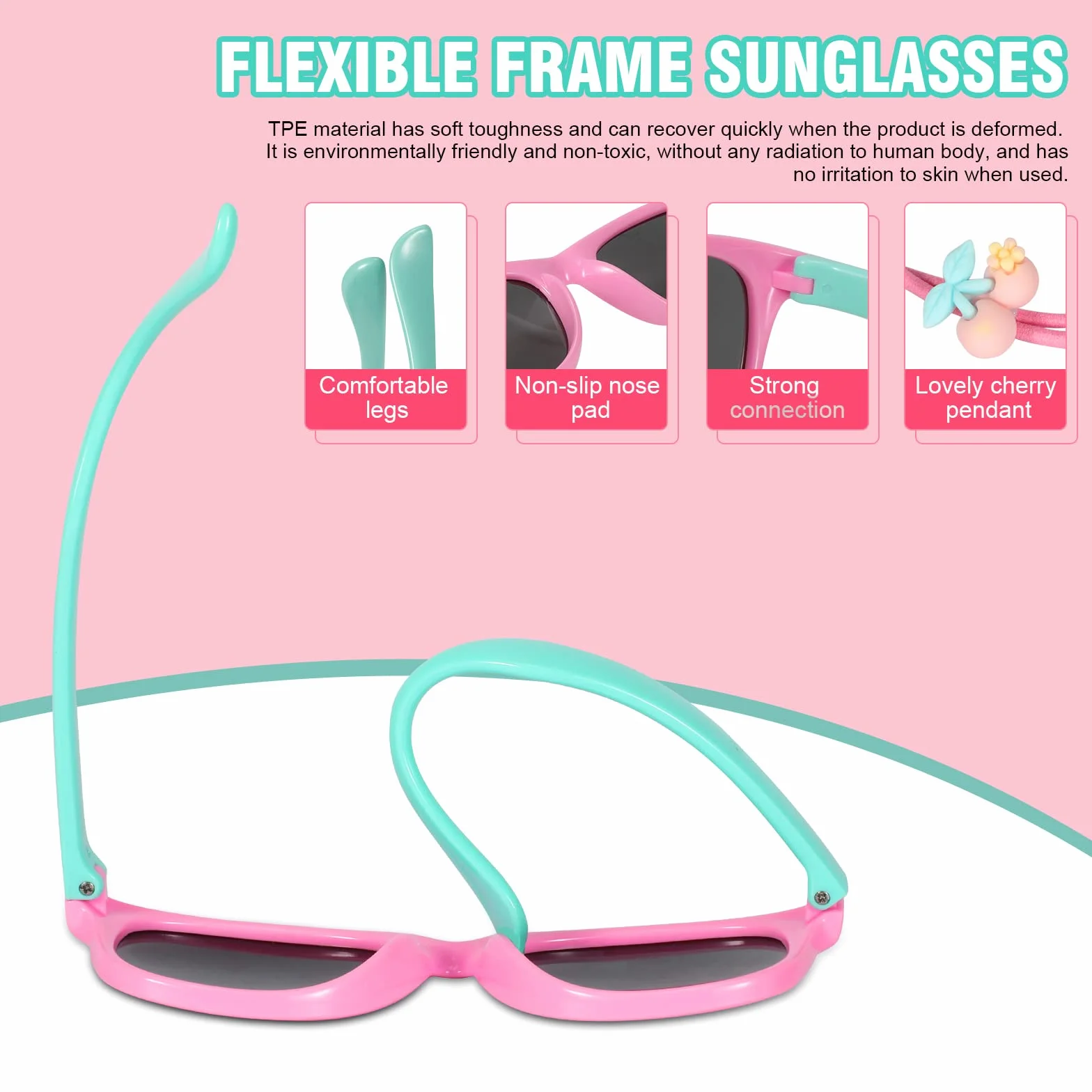 HIFOT Gafas de Sol Polarizadas para Bebé Niño y Niña UV400 Protección 3-12 Años