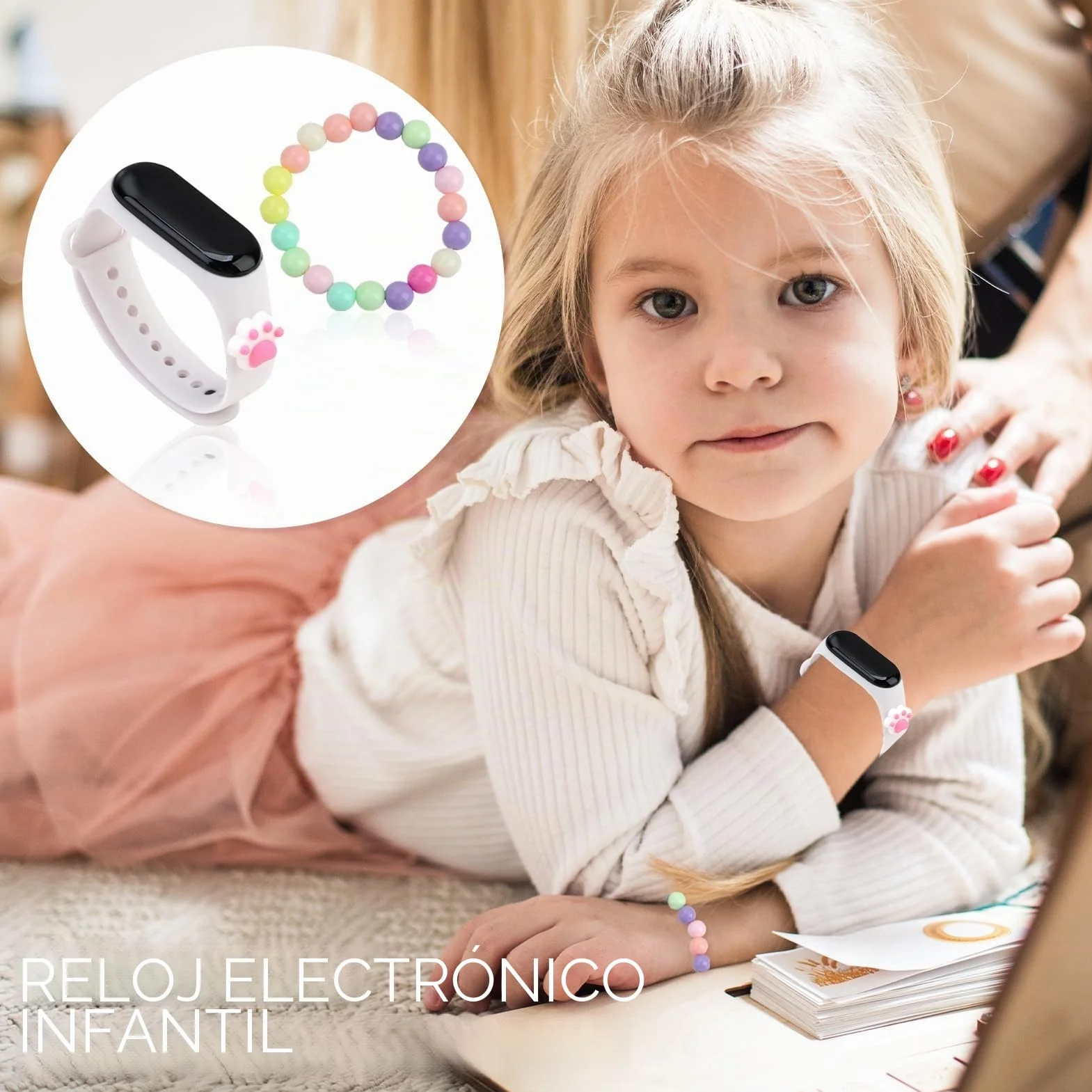 Reloj digital deportivo infantil con correa de silicona impermeable para niños 6-15 años