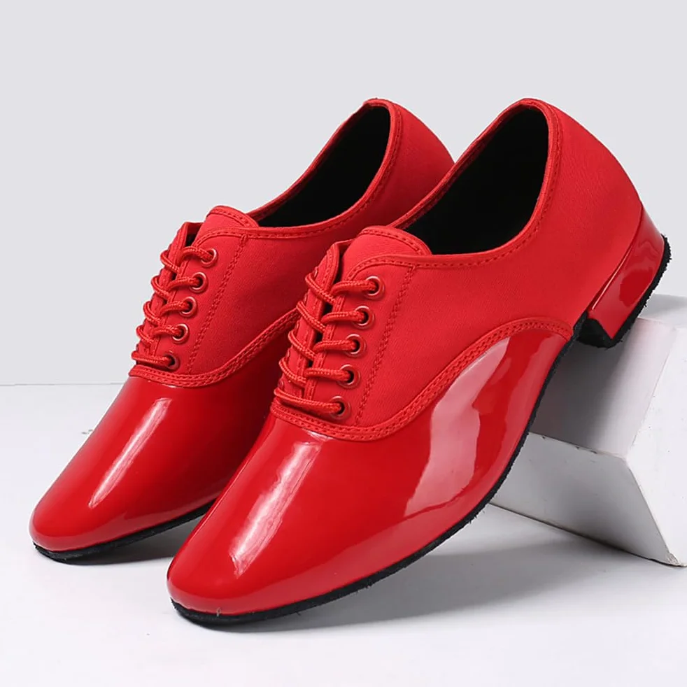 Zapatos de Baile para Hombre Latino Salsa Salón Suela de Cuero Vals Interior