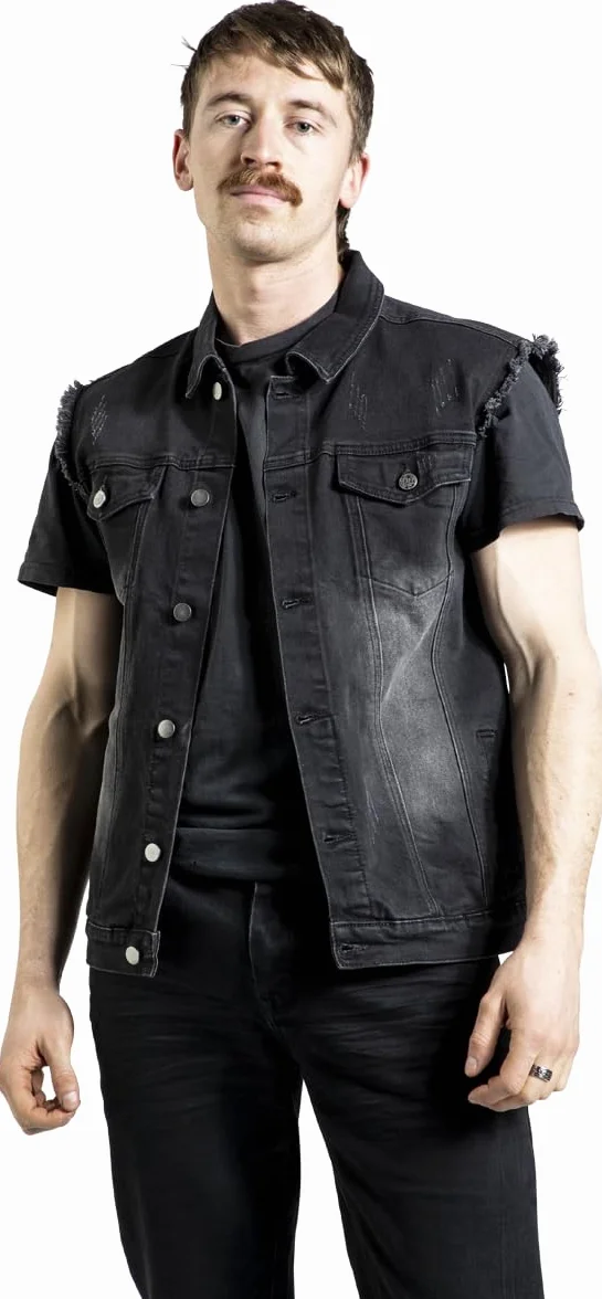 Chaleco vaquero gris Black Premium by EMP Hombre
