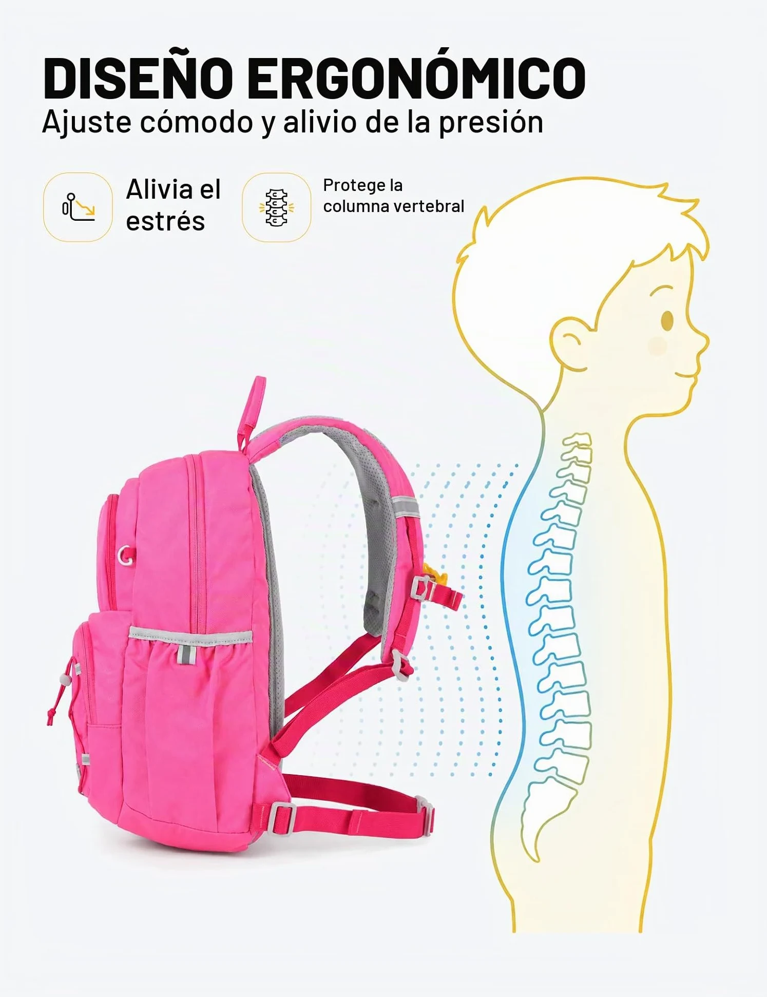 HALOVIE 12L Mochila Infantil de Senderismo | Para niños pequeños, bebés y guardería, también para escuela primaria, viajes y excursiones, ligera y práctica