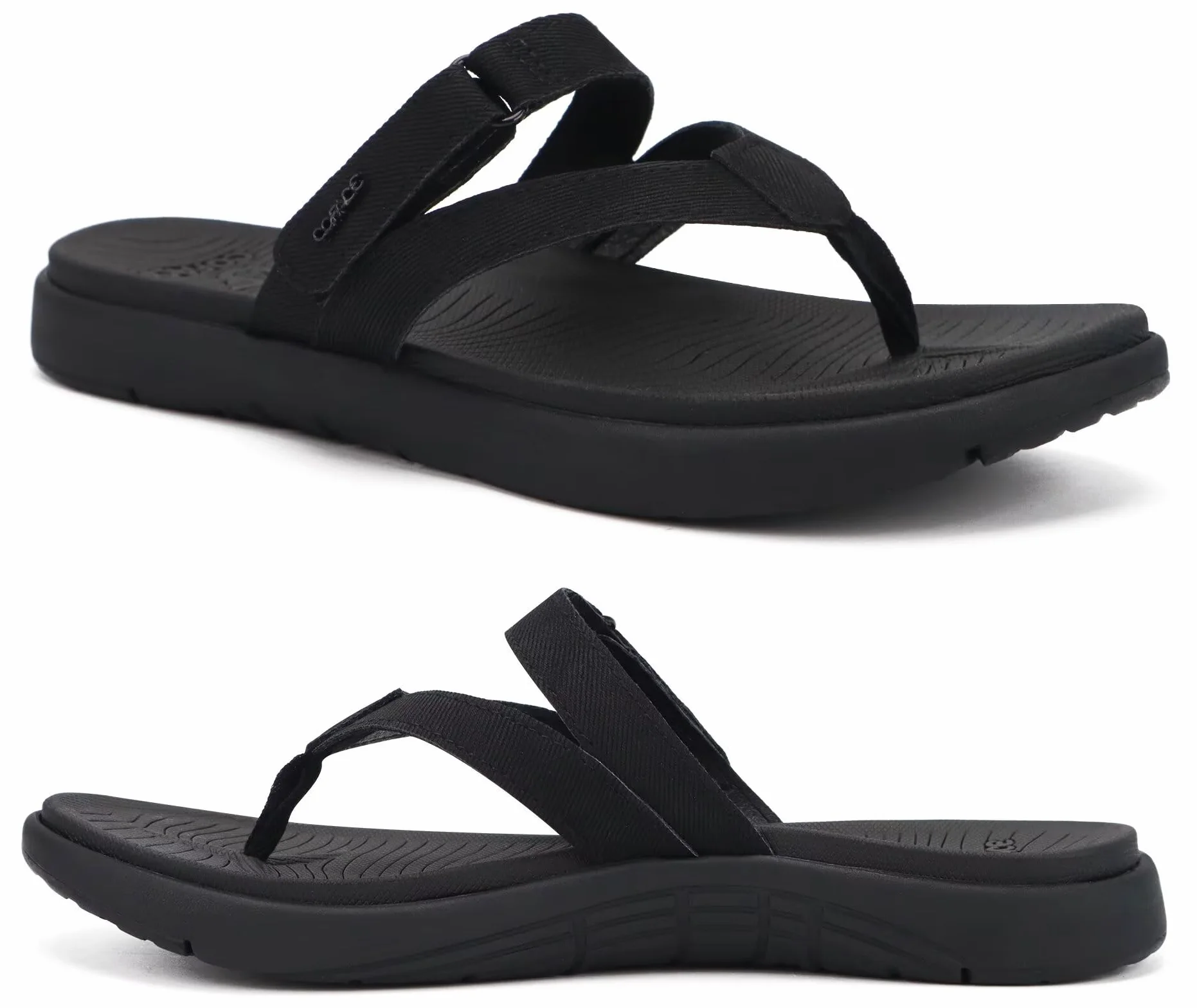 COFACE Chanclas Mujer Moda Ortopedicas Sandalias de Dedo Cuero Verano Playa Antideslizante