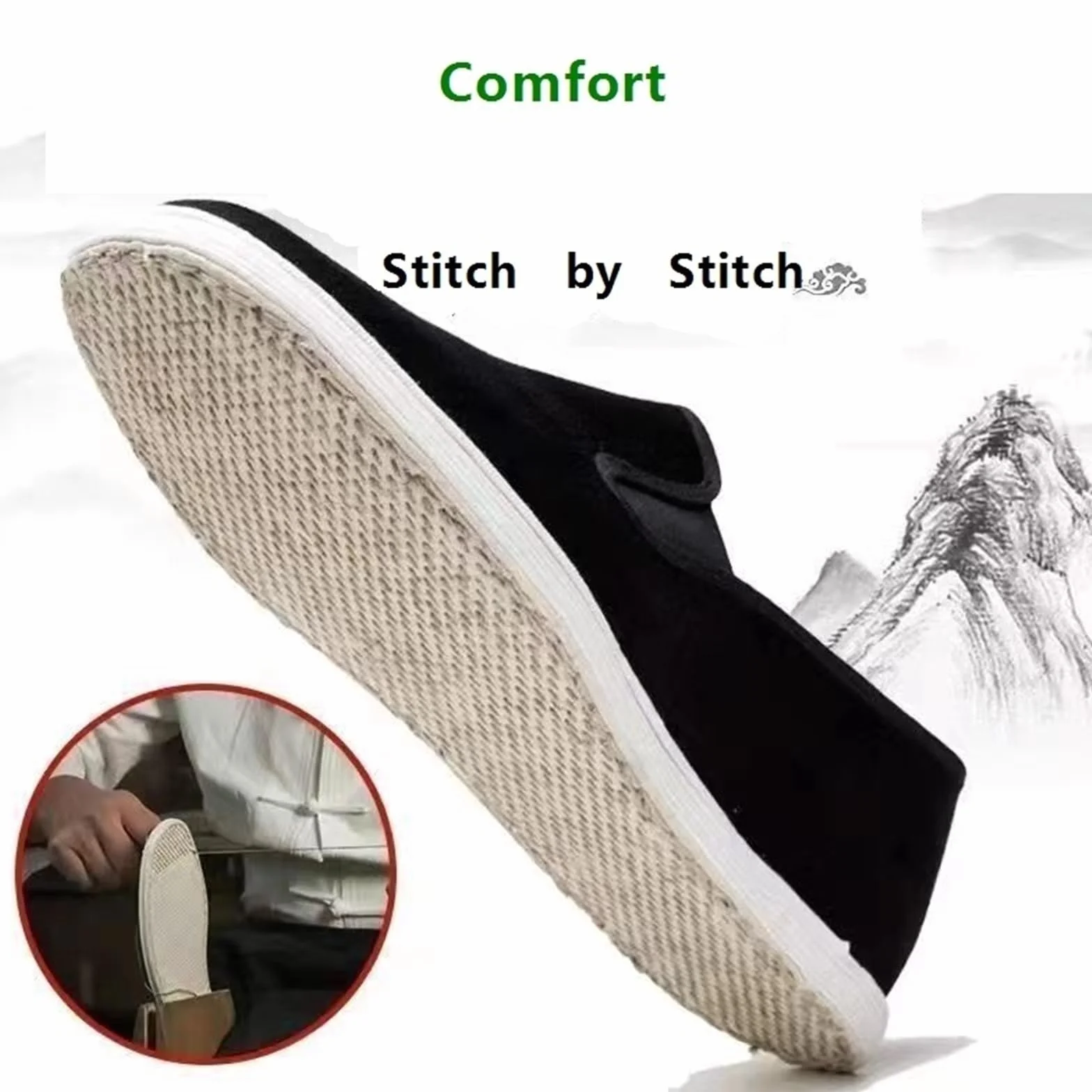 Zapatillas de Kung Fu y Tai Chi de tela de algodón