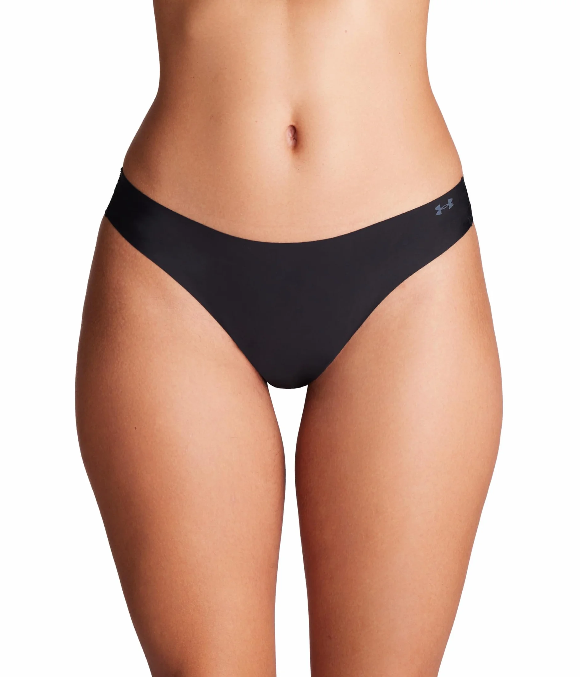 Under Armour 3-Pack Pure Stretch No Show Thong Underwear XS Negro para Mujer