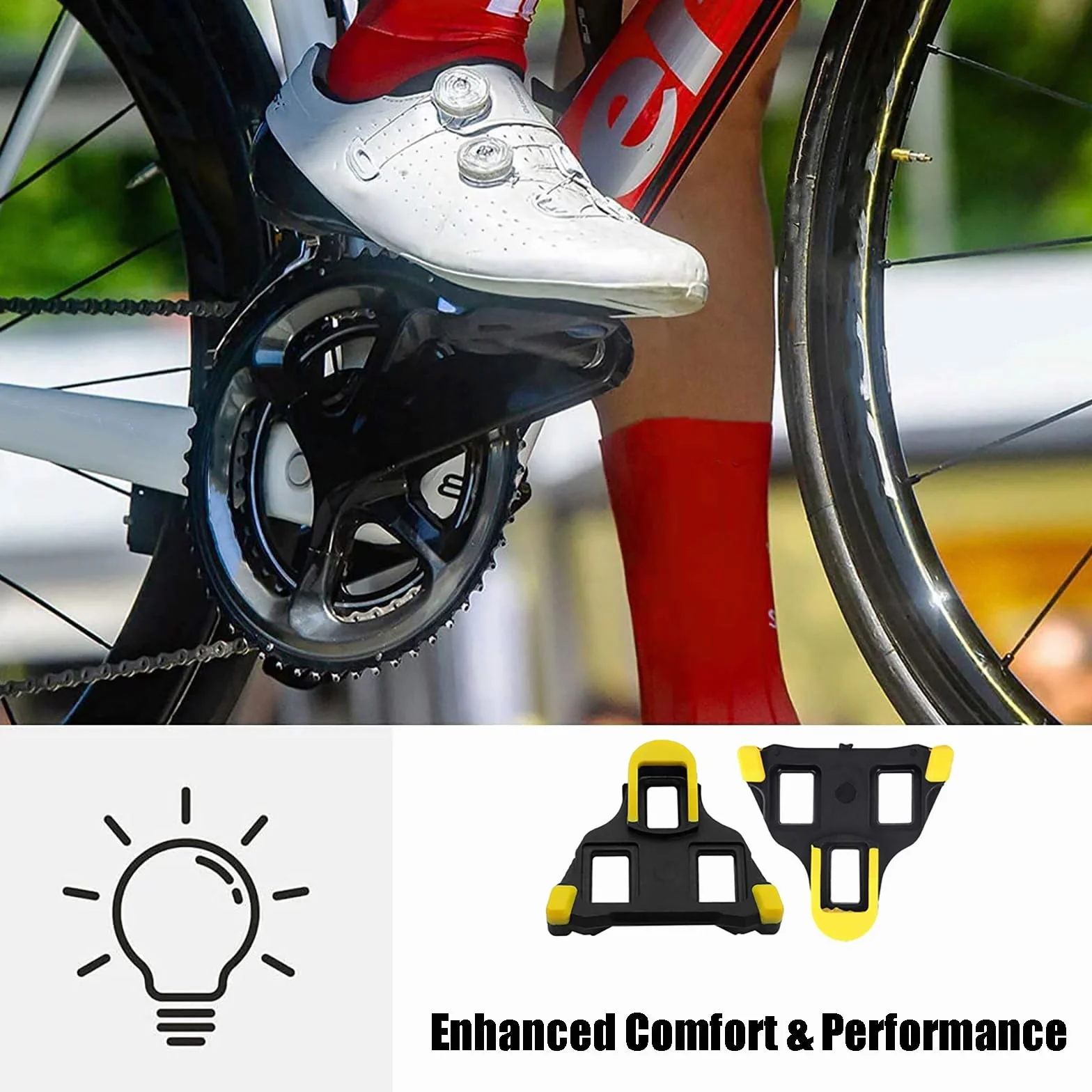 Calas de Bicicleta de Carretera SPD-SL 2 PCS Antideslizantes Compatibles