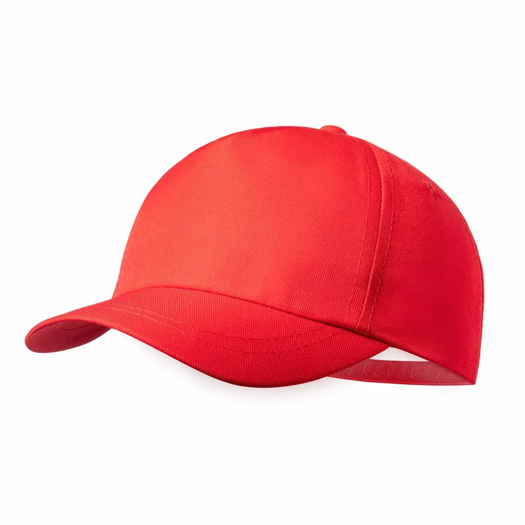 Gorra de niño 5 paneles poliéster RPET cierre ajustable ventilación bordada