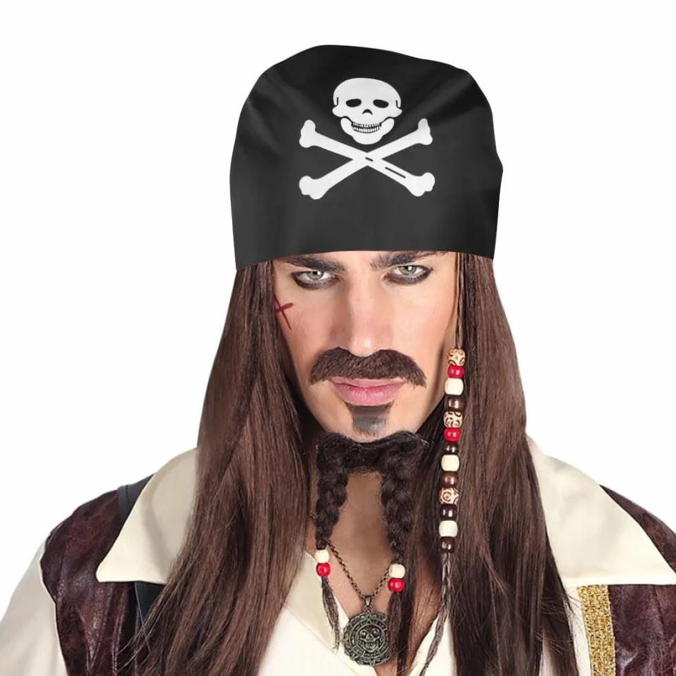 AOMIG Pañuelo Pirata para la Cabeza, Bandana Triángulo Pirata, Accesorios de Ropa Pirata para Fiestas, Cosplay, Halloween