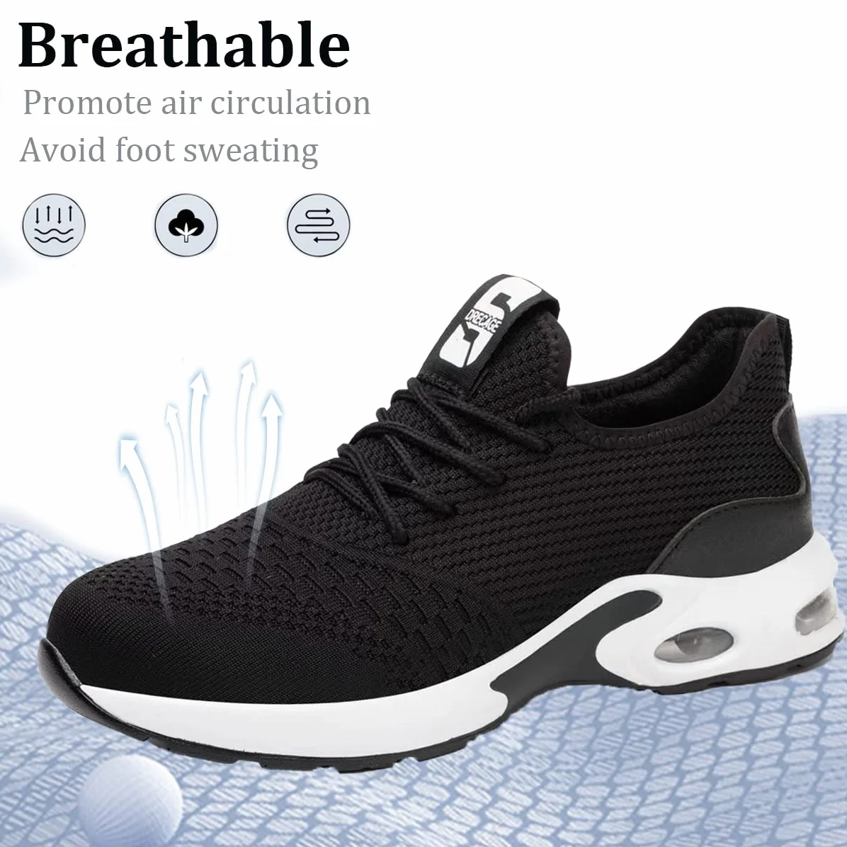 Zapatos de Seguridad con Punta de Acero Ligeros y Cómodos para Hombre Mujer