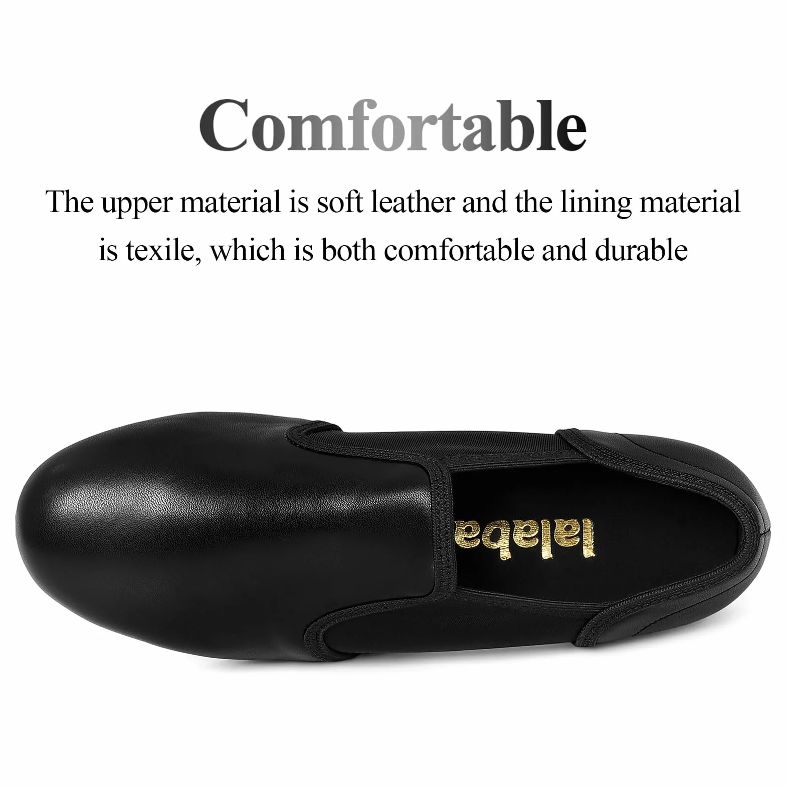 Zapatos de cuero para bailar jazz negros para hombres