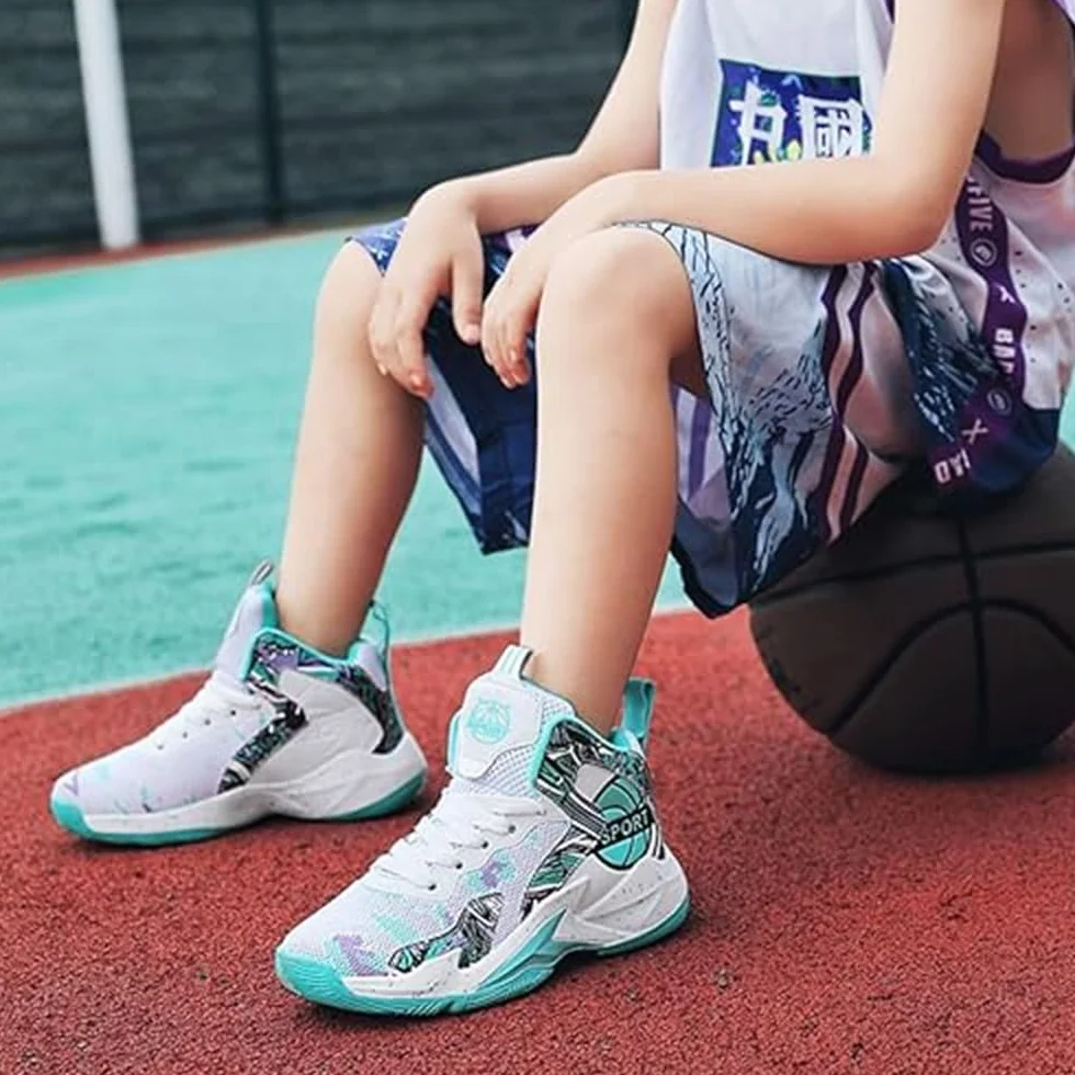 Hixingo Zapatillas de Baloncesto para Niño Niña Unisex Deportivas Casuales